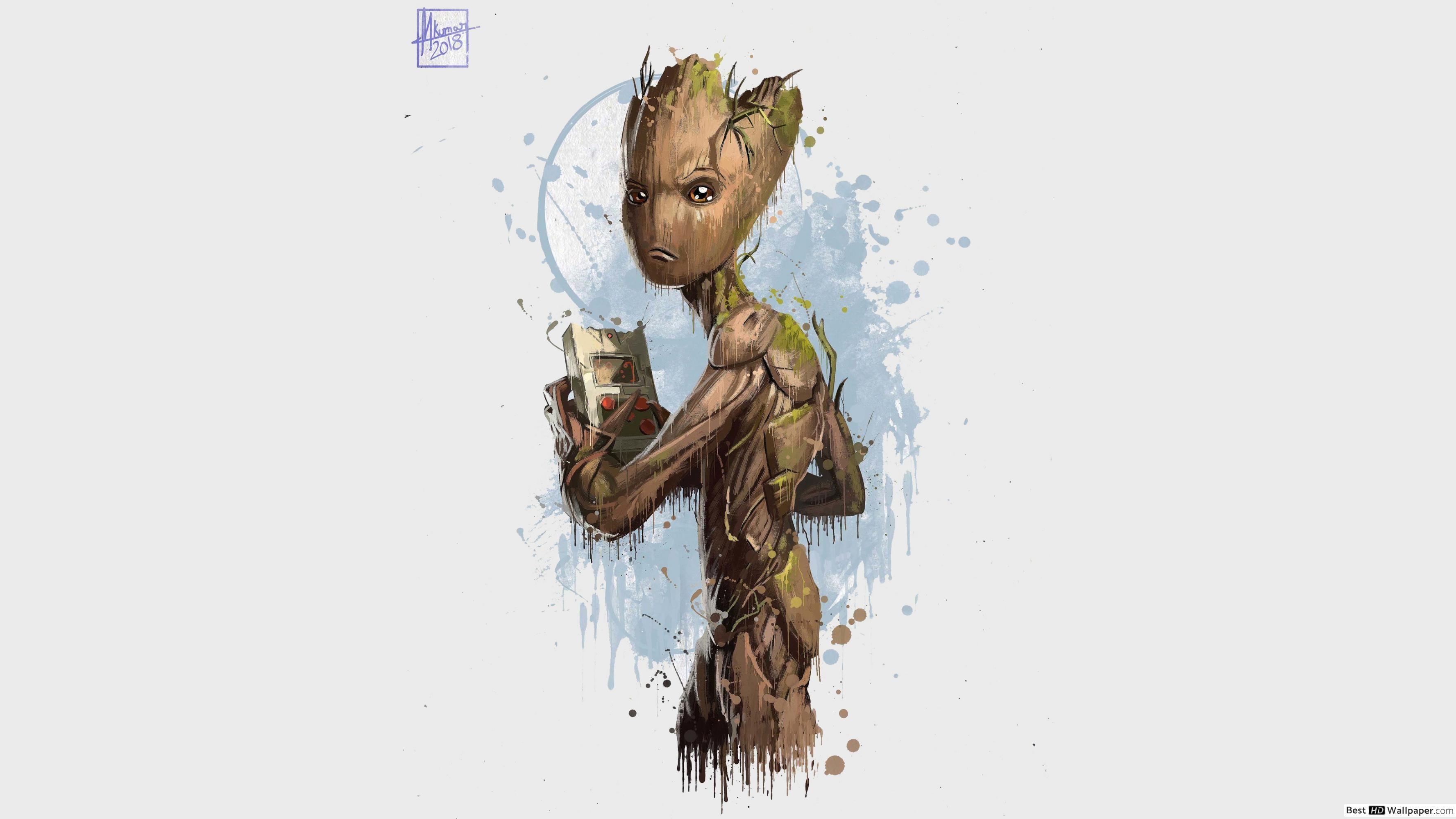 3554x1999 Young Groot HD wallpaper
