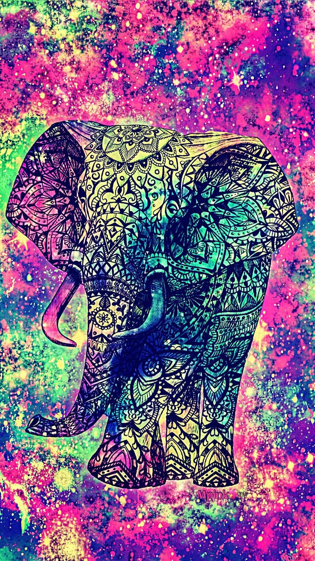 1080x1920 Art Wallpaper Galaxy Elephant