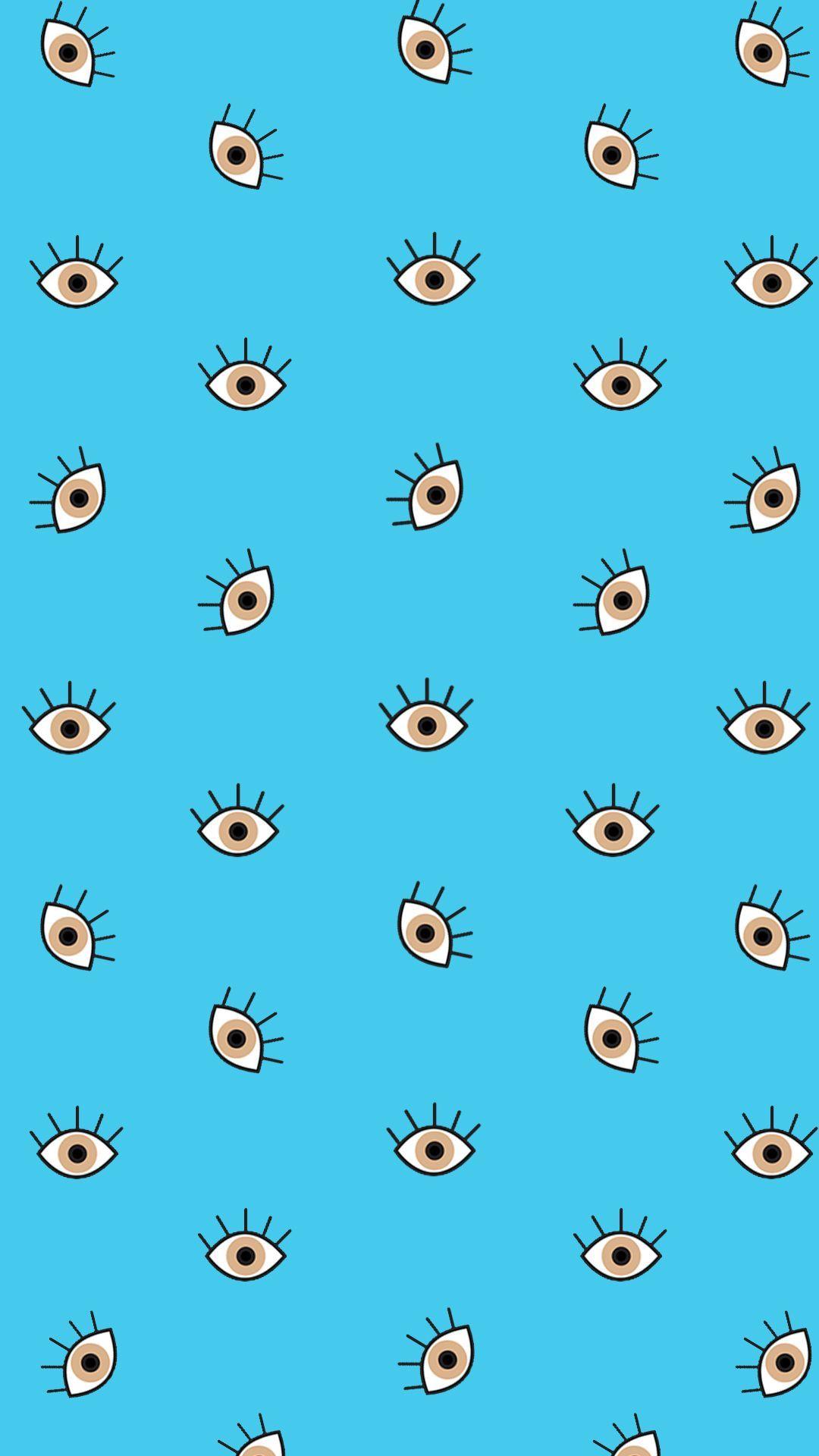Download Dark Blue Evil Eye Pattern Wallpaper  Wallpaperscom