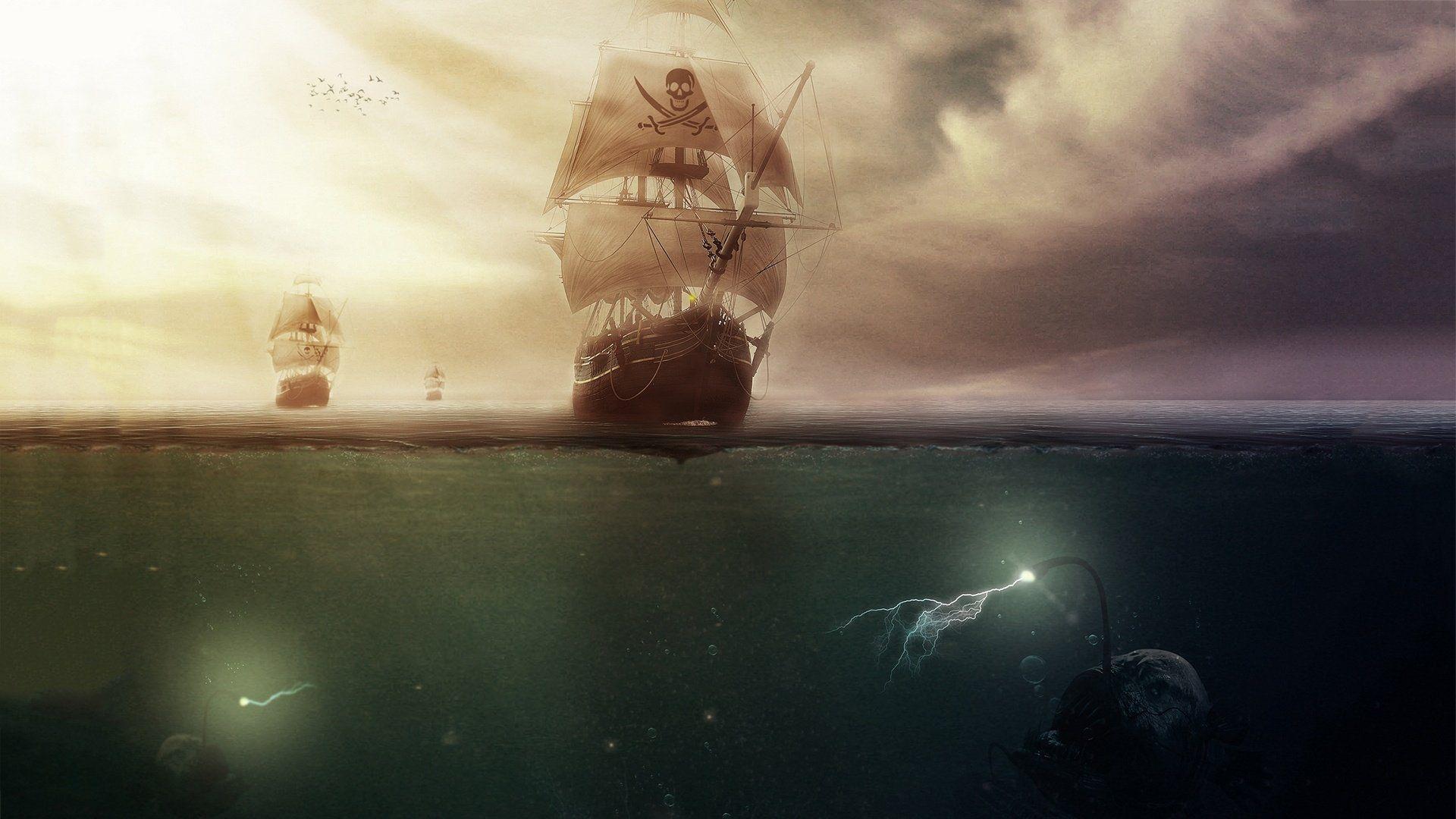 1920x1080 Free download Sea Pirate Wallpaper .