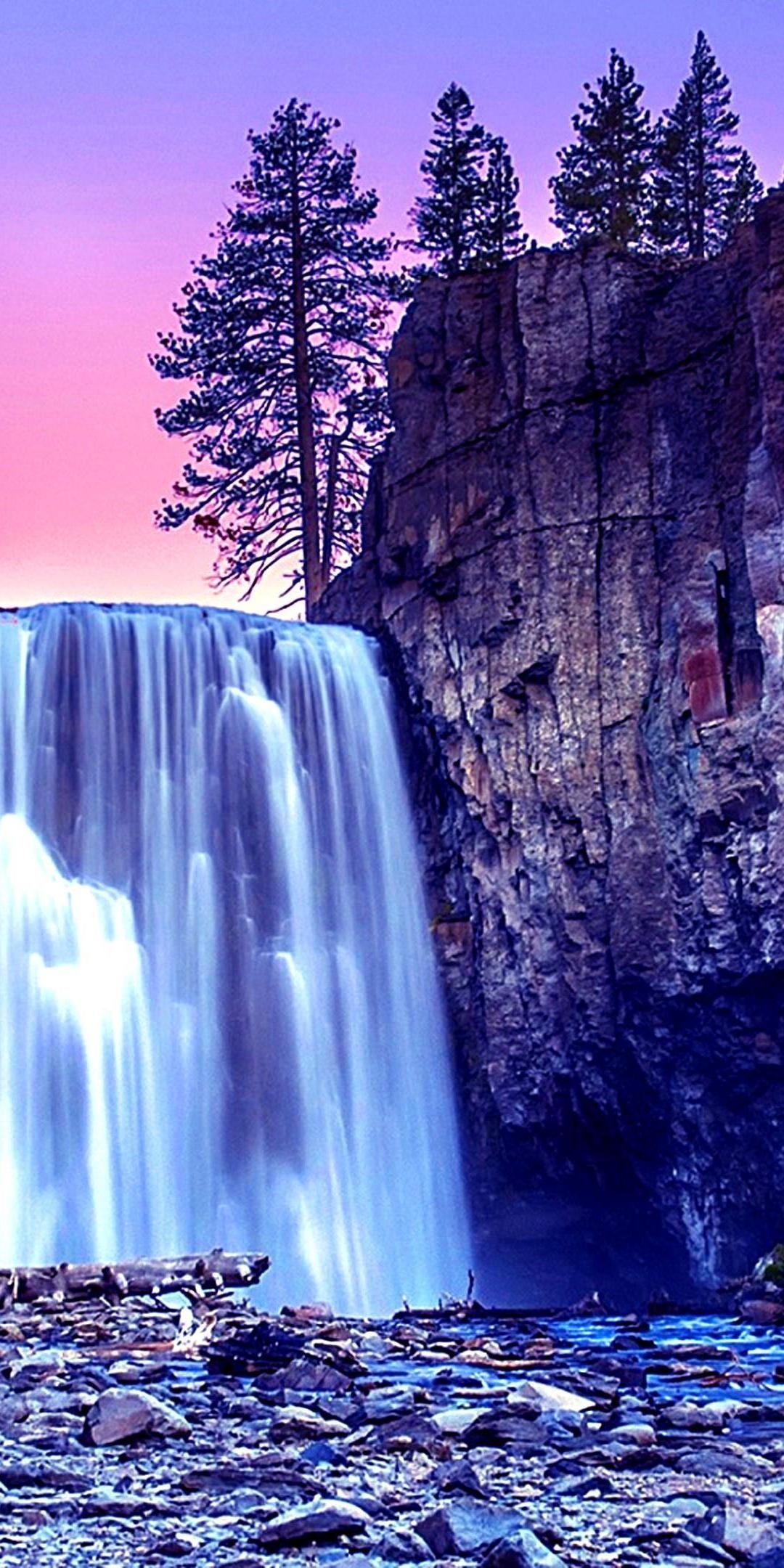 purple waterfall background purple waterfall background
