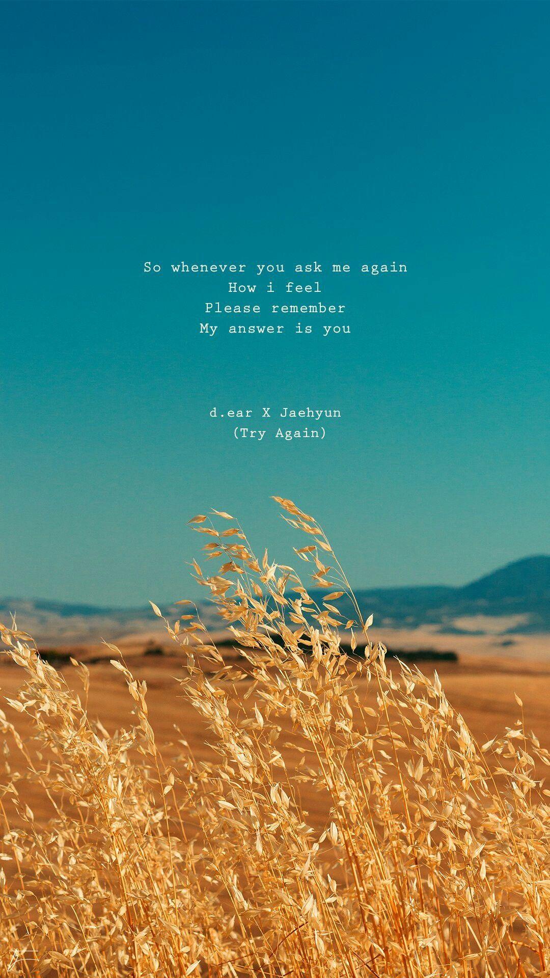 1080x1920 d.ear x jaehyun. Kutipan lagu, Kutipan .com