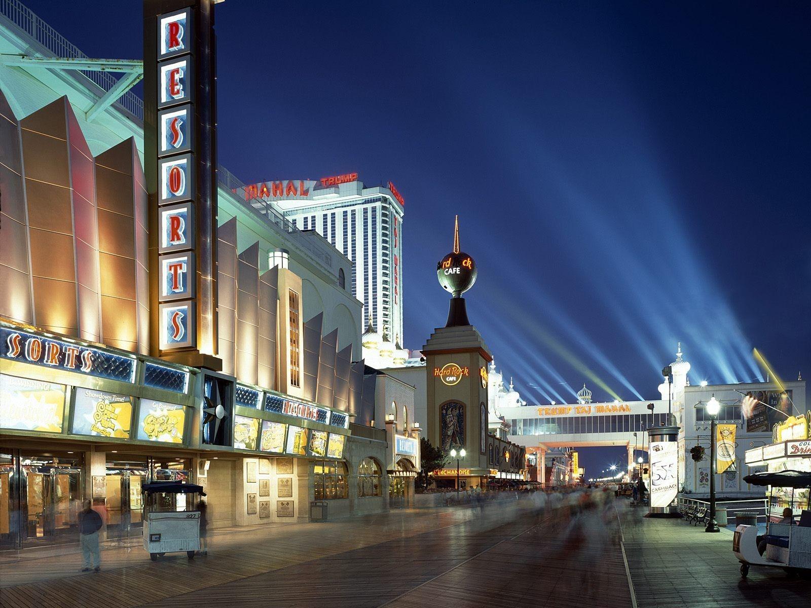 1600x1200 Other: Casinos Dusky Atlantic City Boardwalk Dusk New Jersey