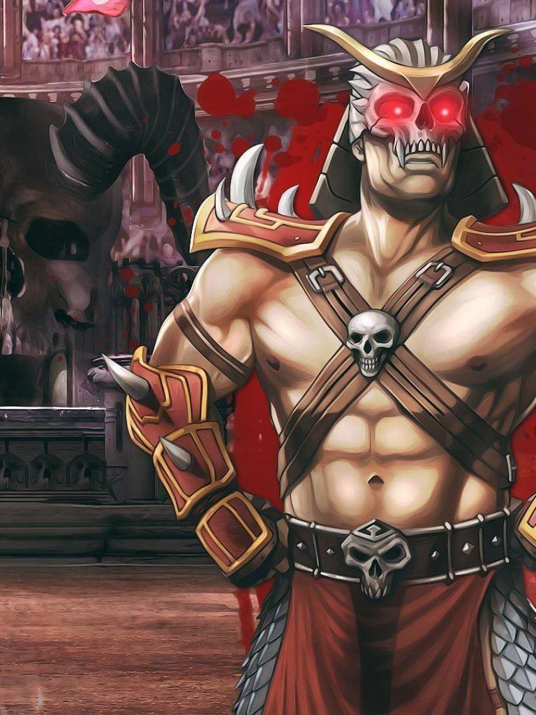 768x1024 Free download Mortal Kombat Shao Kahn .