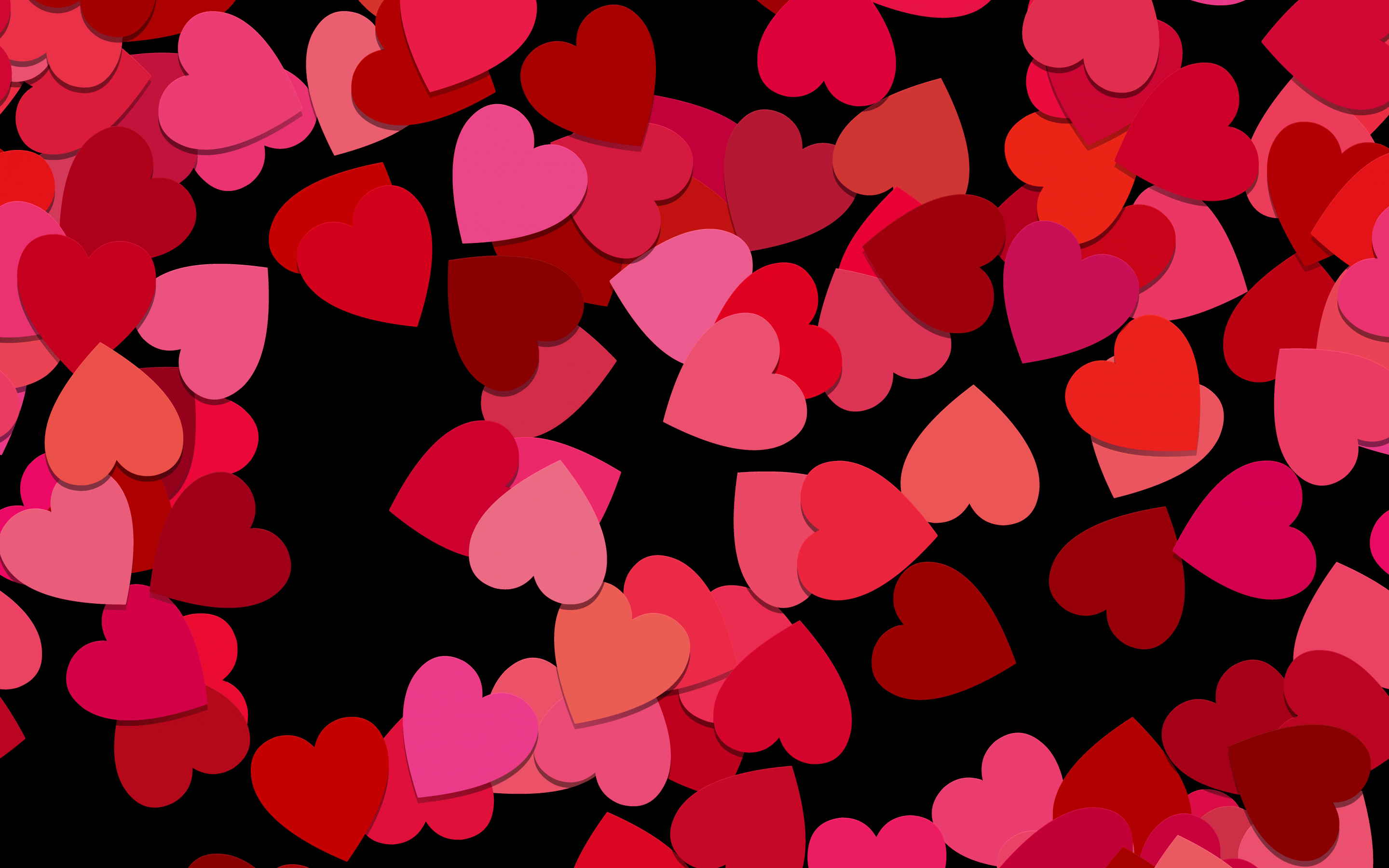2880x1800 Love hearts Wallpaper 4K, Red hearts, Girly background, 5K, Love