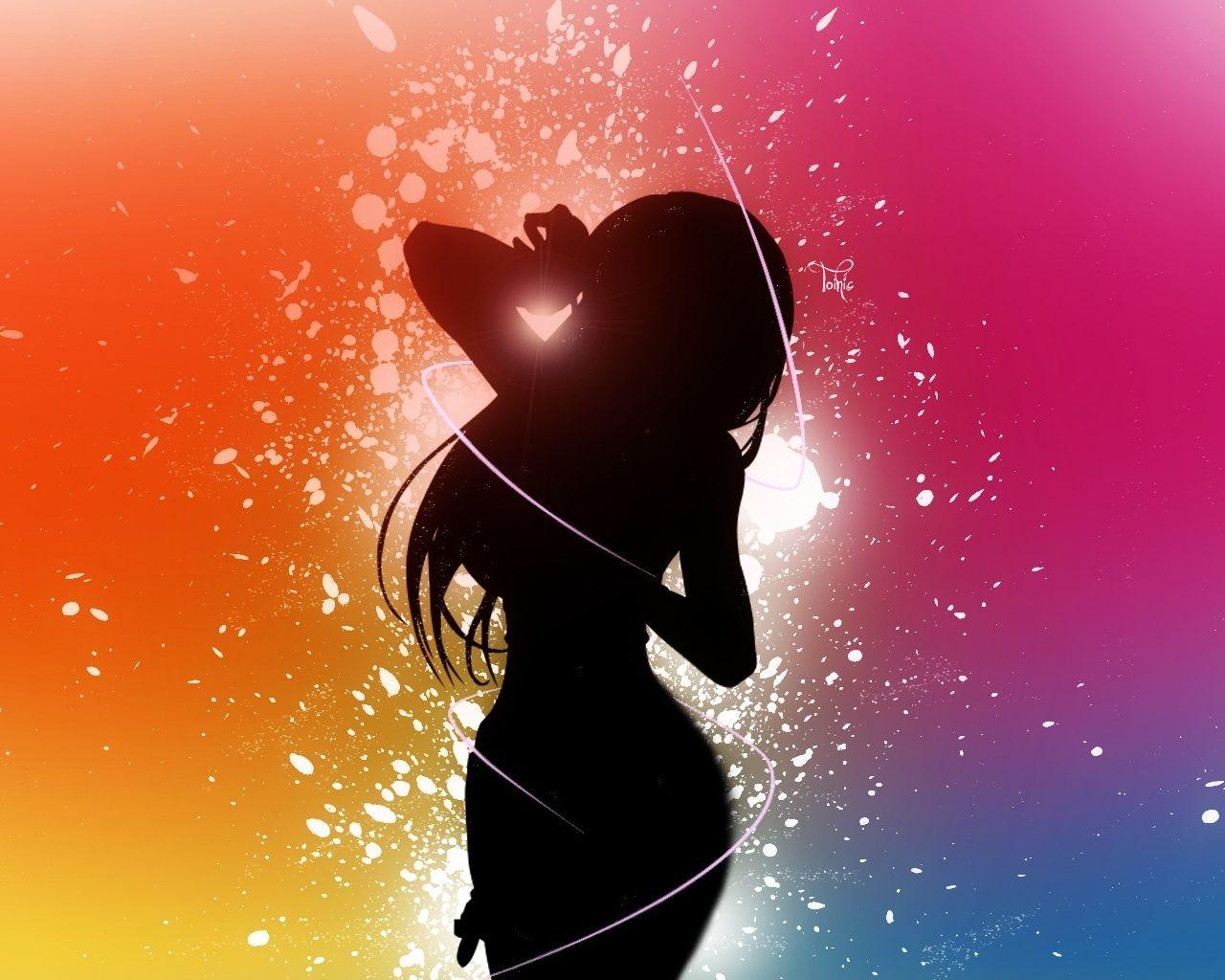 1280x1024 Colorful Background Girl Wallpaper In .all Free
