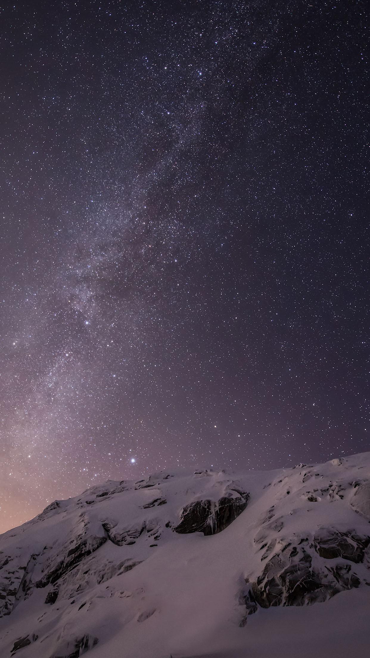 1242x2208 Phone Night Snow Wallpaper