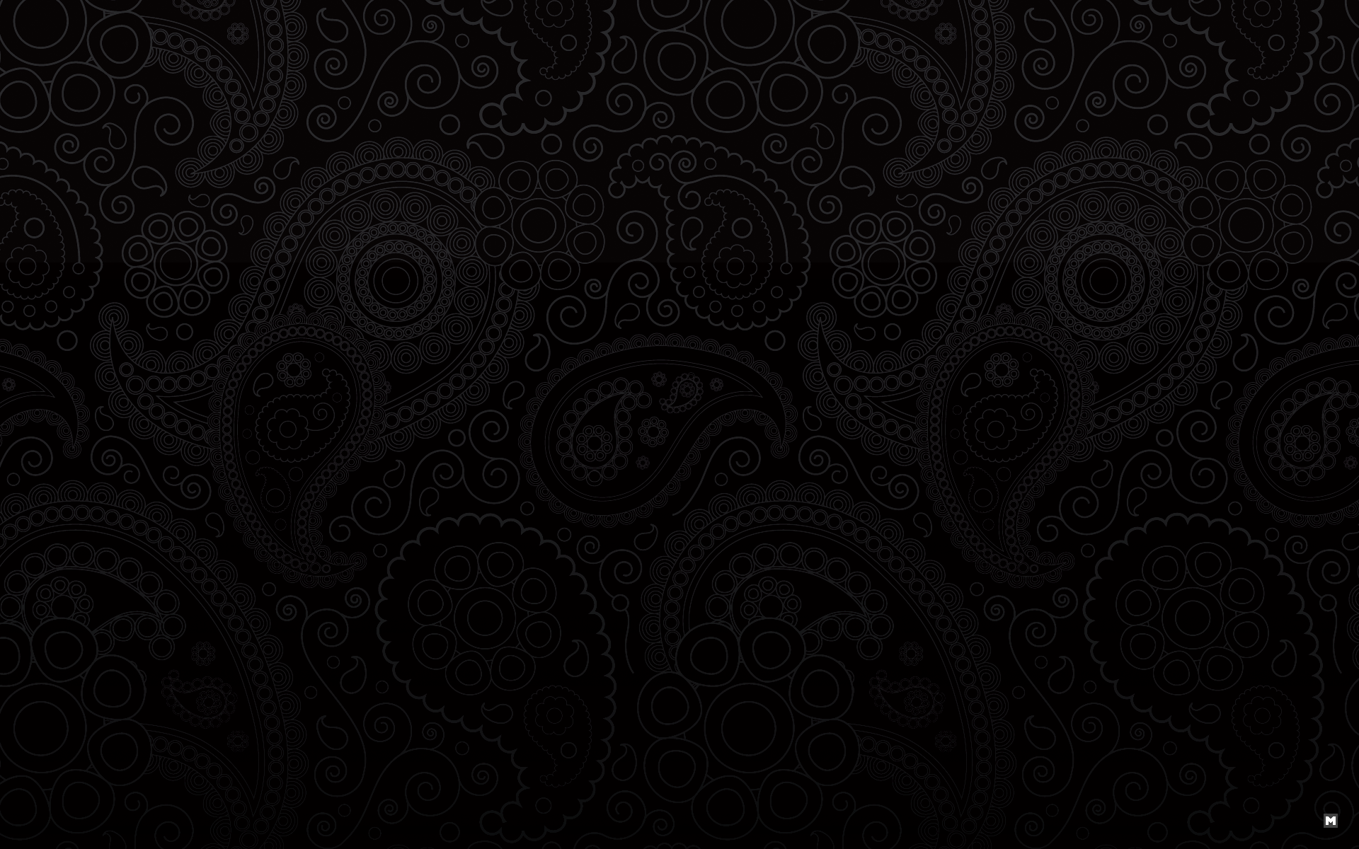 1920x1200 Black Paisley HD Wallpaper