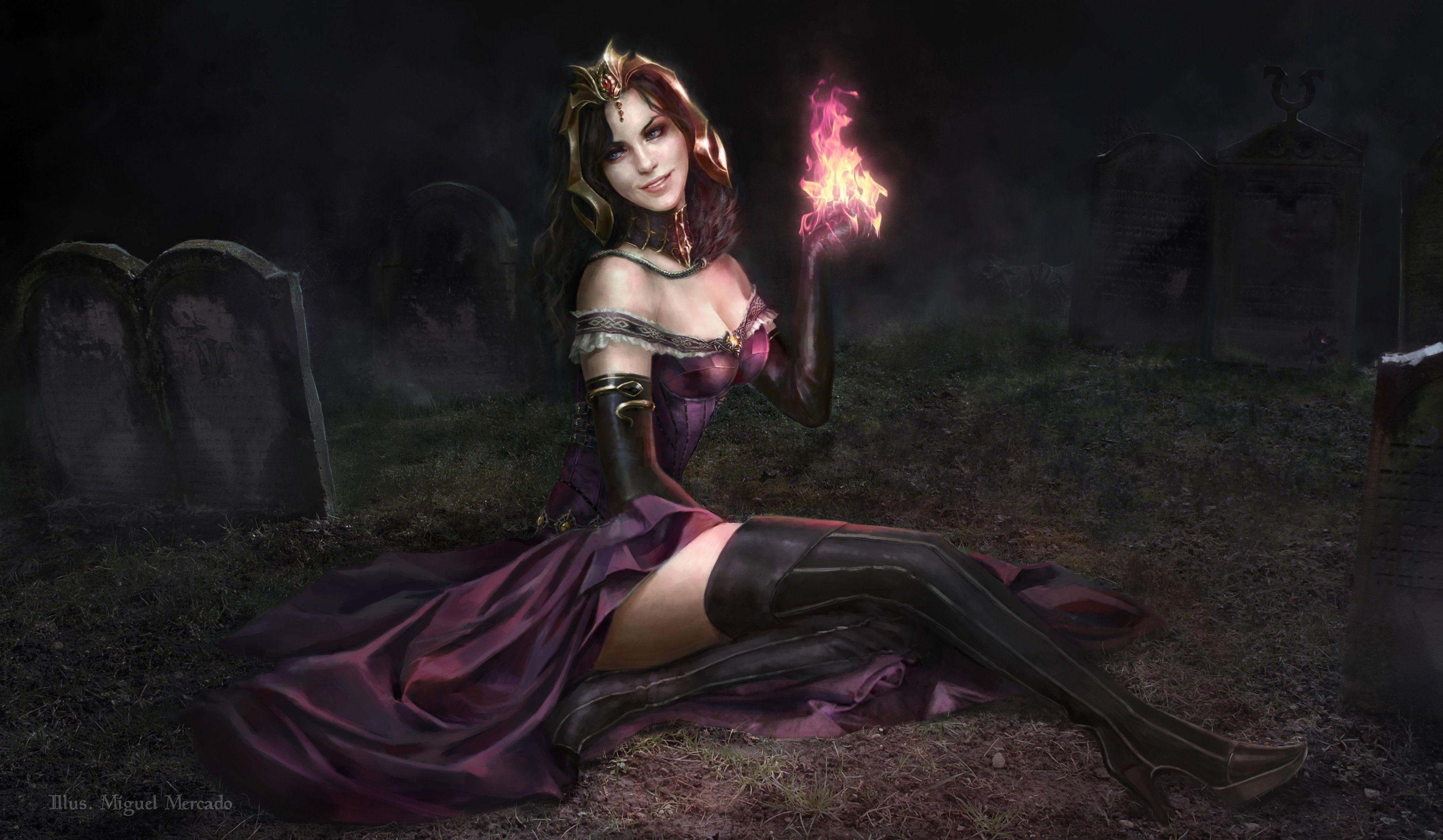 3675x2140 fantasy art, #Liliana Vess, #Magic: The .com