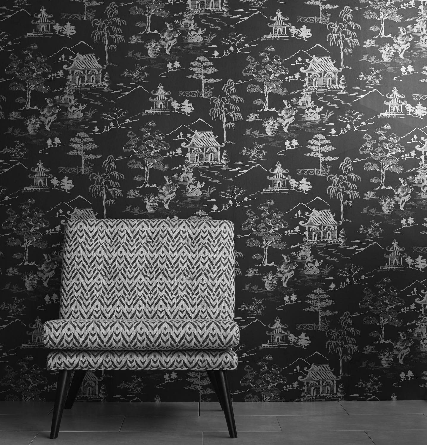 1438x1500 Oriental wallpaper / chinoiserie: SINGAPURón y Daniela