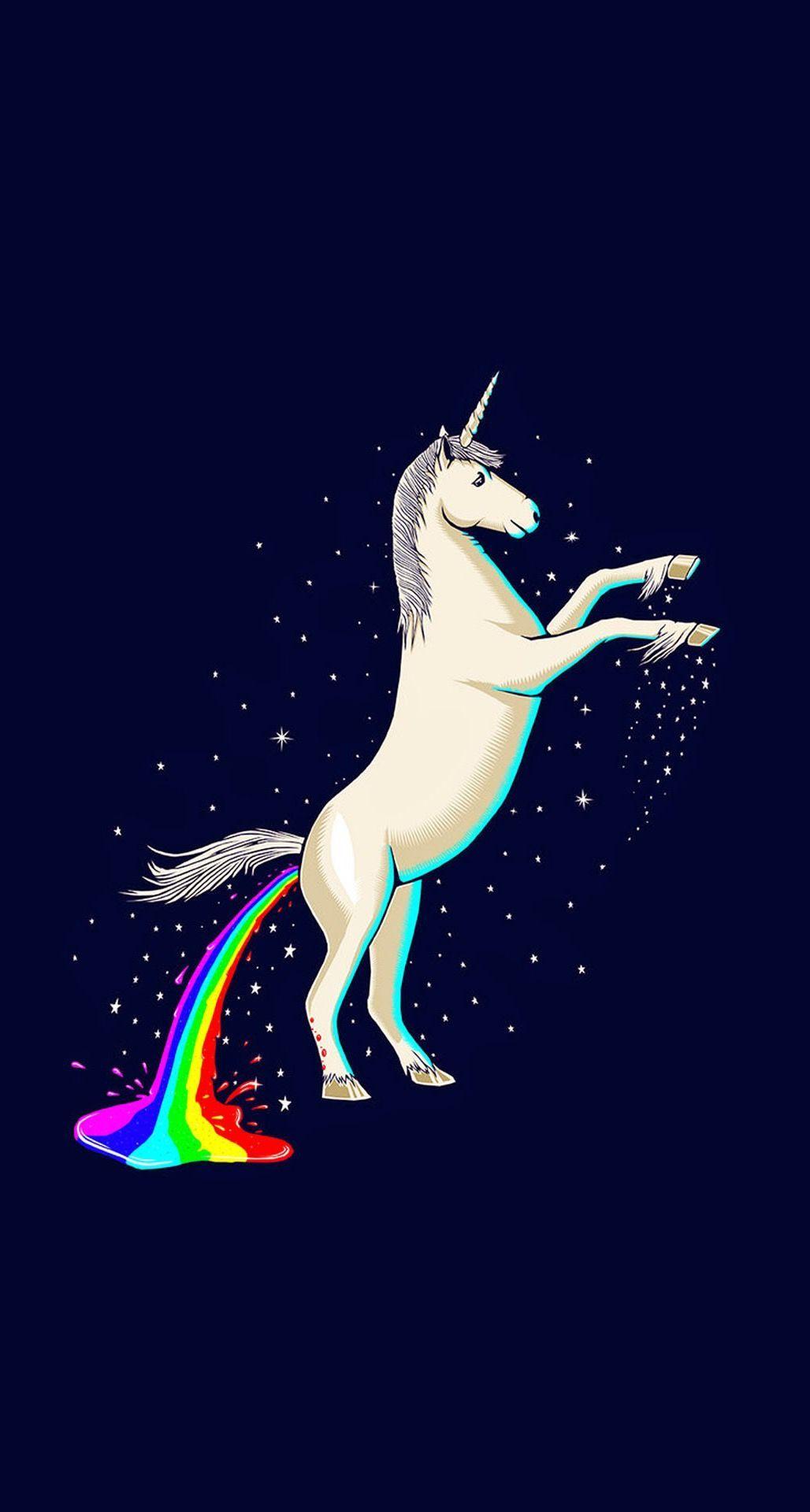 1028x1920 Unicorn Shitting Rainbows Hình nền HD iPhone 6 Plus.  Điện thoại