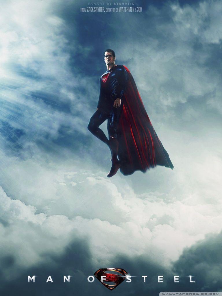 768x1024 Man Of Steel HD iPhone Wallpaper .