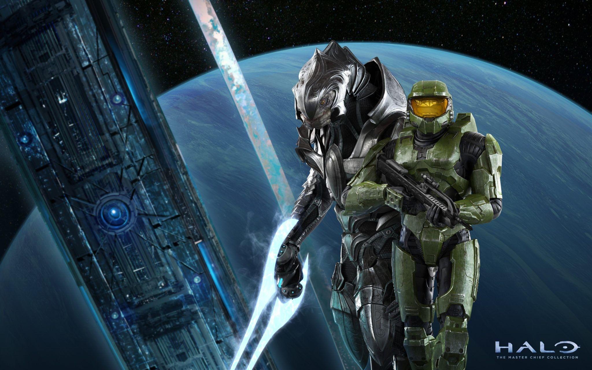 2048x1280 Master Chief And Arbiterwallpaper