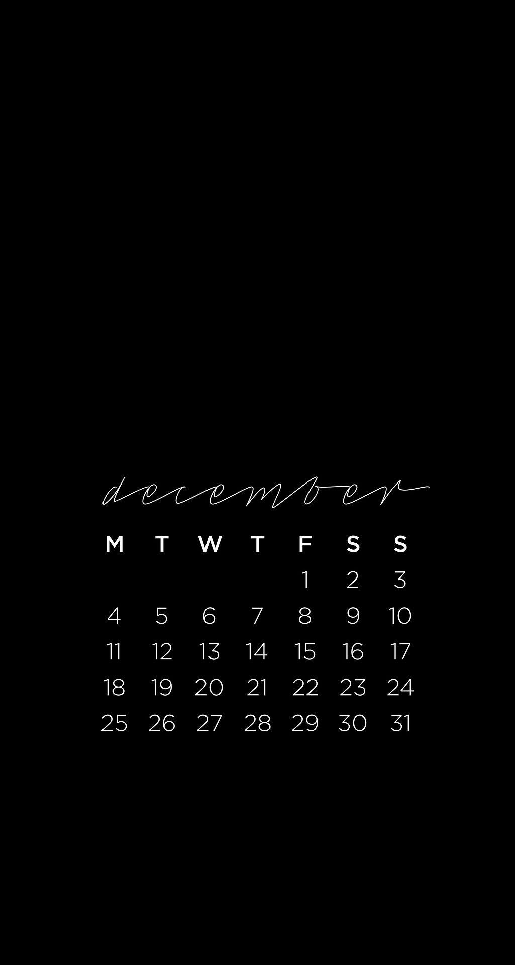 1025x1920 December Minimalist Phone Wallpaper .