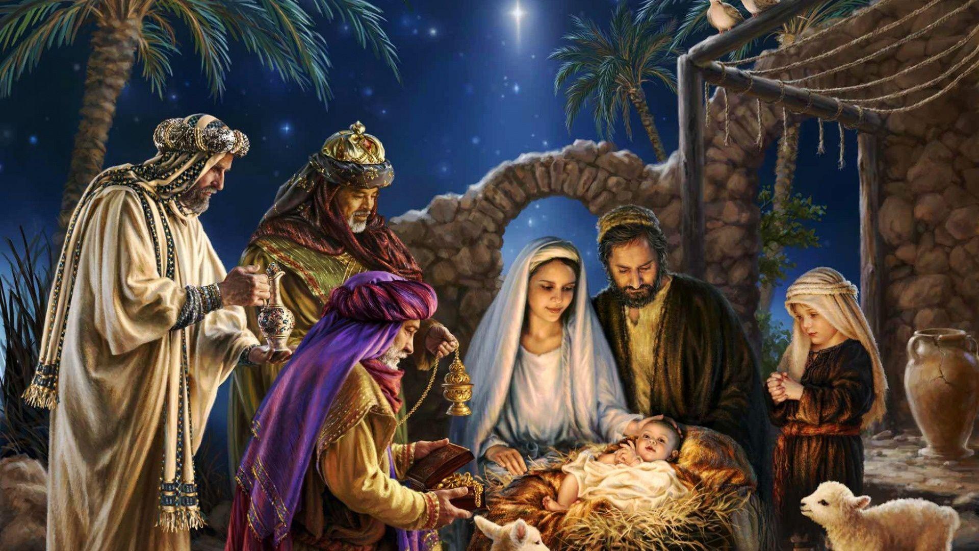 1920x1080 Holy Night, Bethlehem, Maria, Joseph .wallpaper Fenix.eu