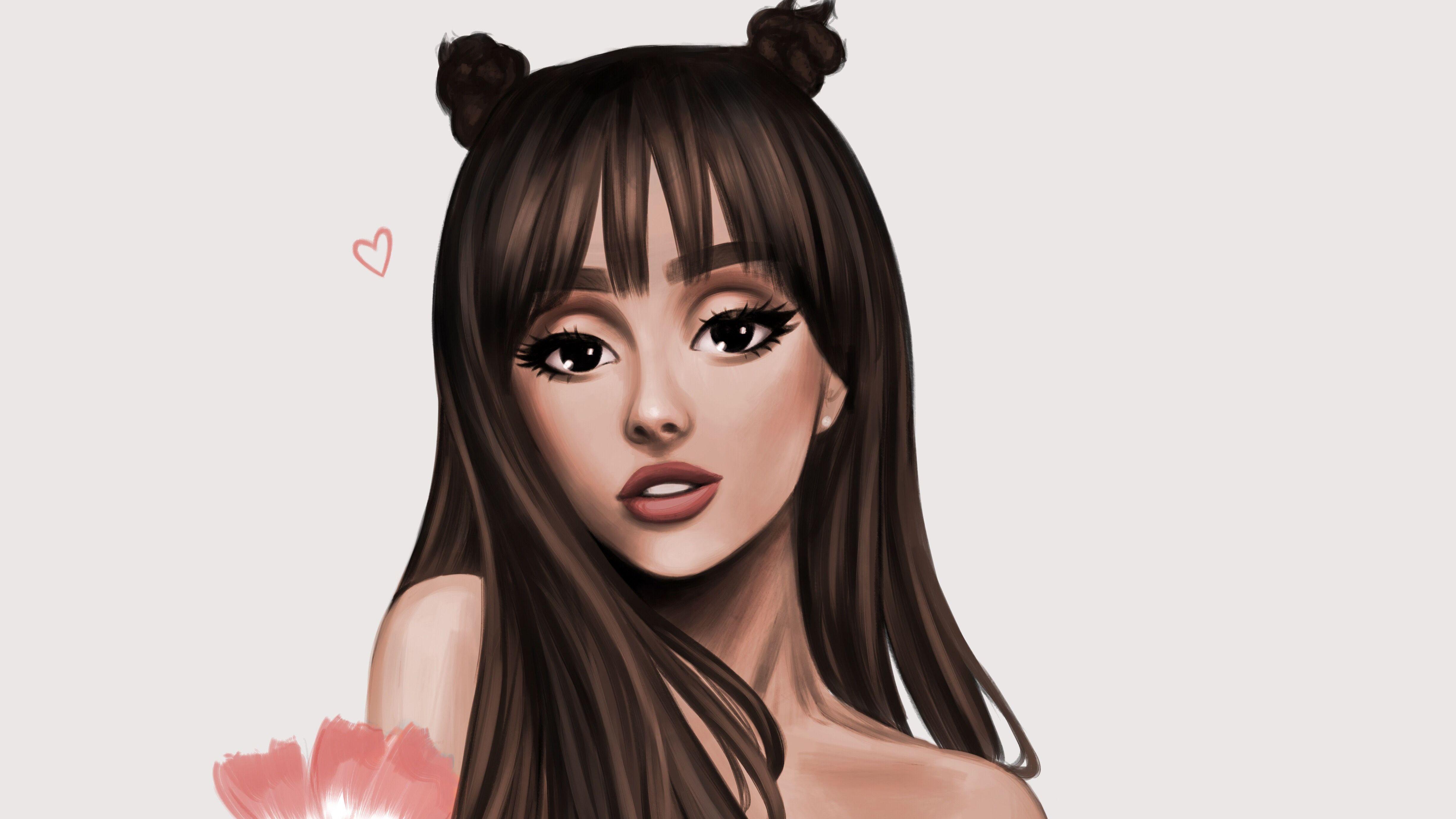 4896x2754 Ariana Grande Cartoon Wallpaper
