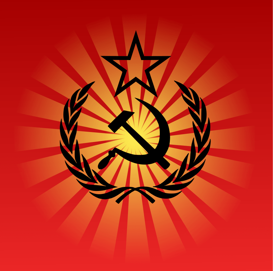 900x893 hammer and sickle in the sunset clipart .