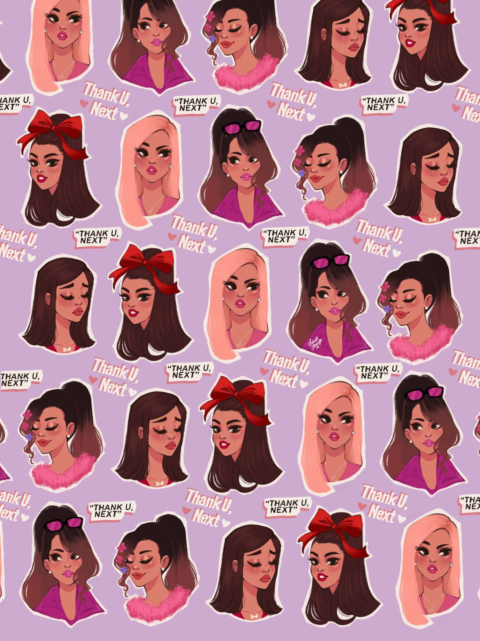1920x2561 Aesthetic Ariana Grande Cartoon