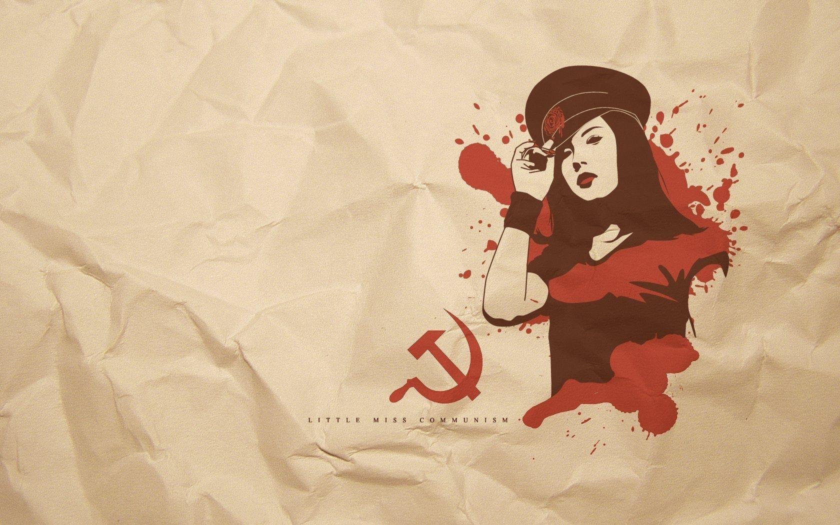 1680x1050 Wallpaper paper, hammer, sickle .