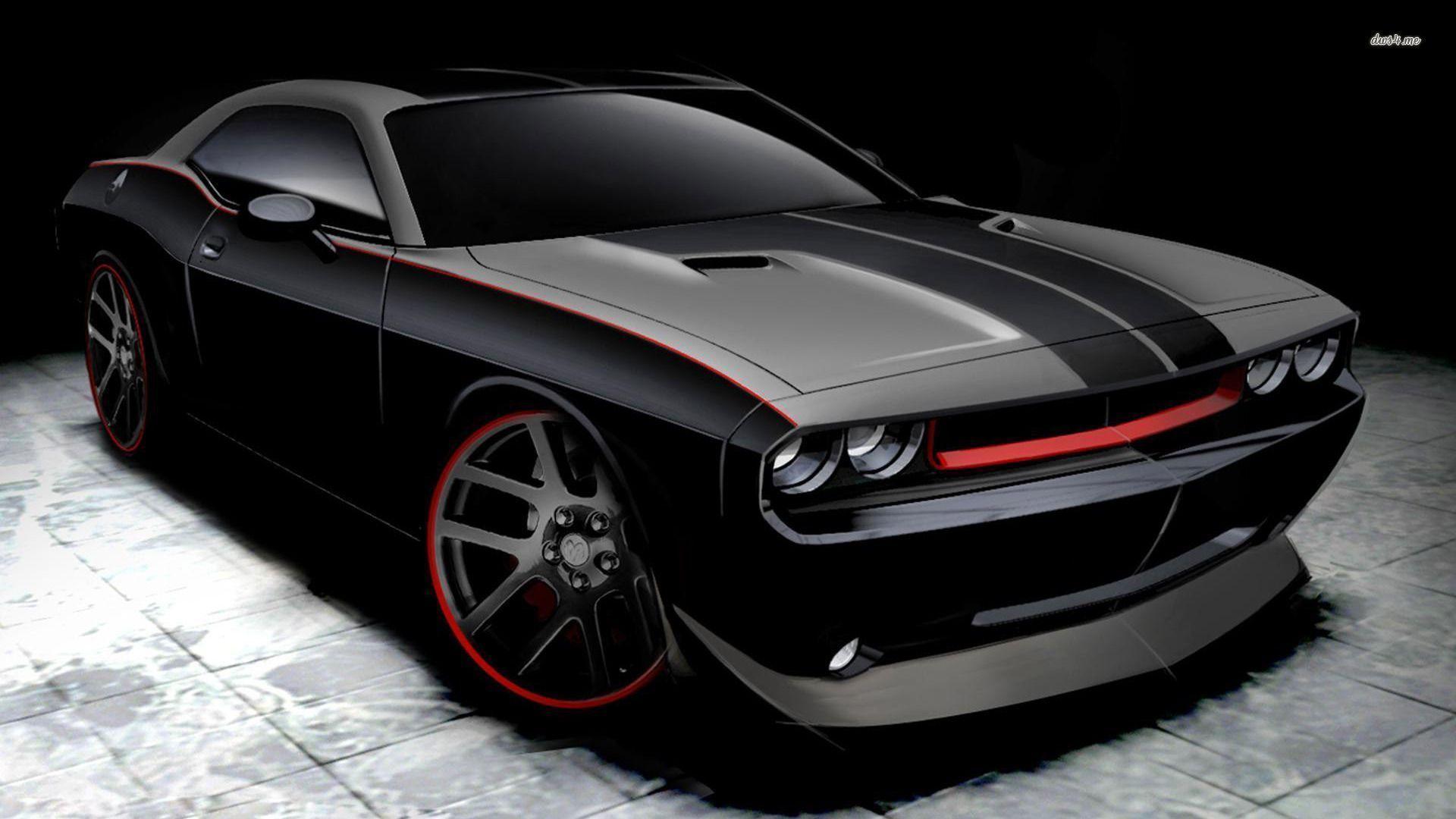 1920x1080 Dodge Challenger Black Hellcat .
