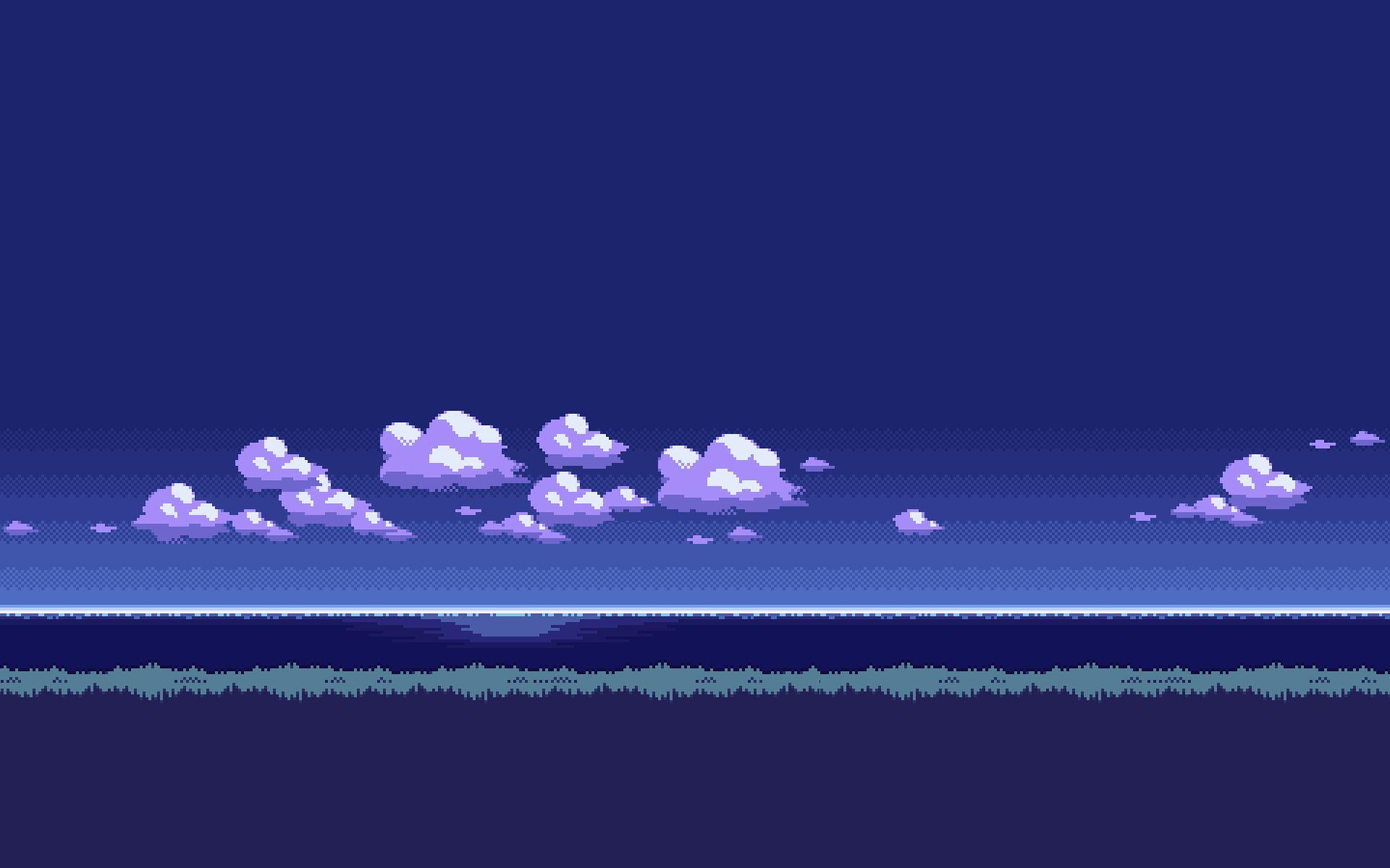 1920x1200 Vaporwave Pixel Art Wallpaper