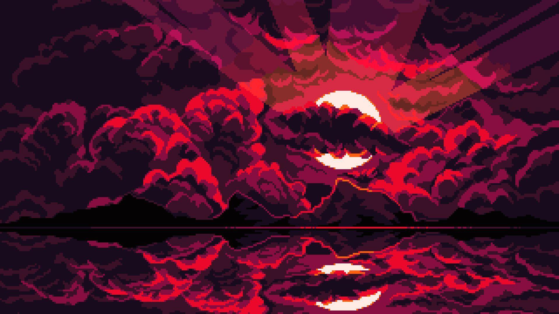 1920x1080 Pixel Aesthetic wallpaper background .