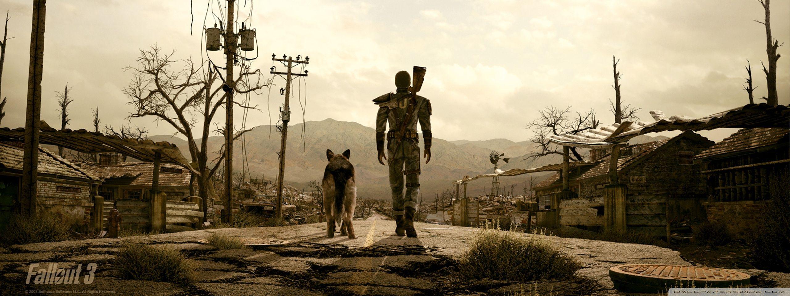 2560x960 Fallout 3 Man And His Dog ❤ 4K HD Desktop Wallpaper for 4K Ultra HD