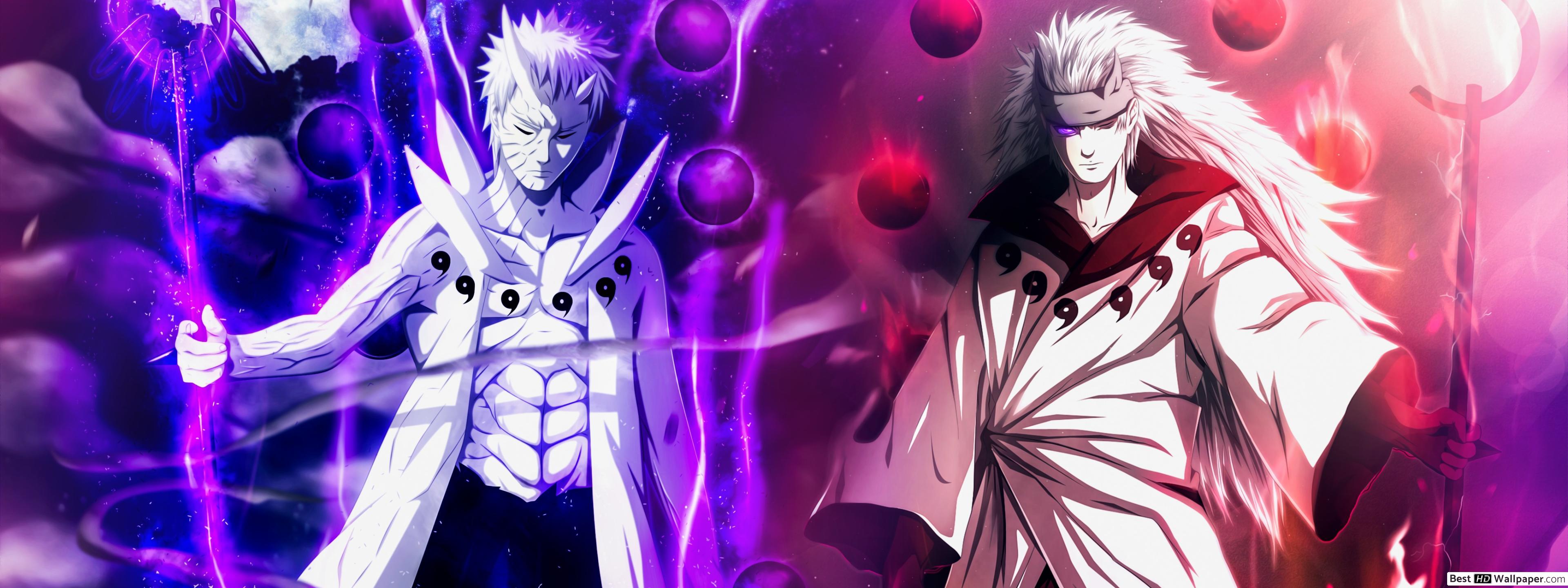 3840x1440 Madara E Obito Wallpaperwallpap Naruto.
