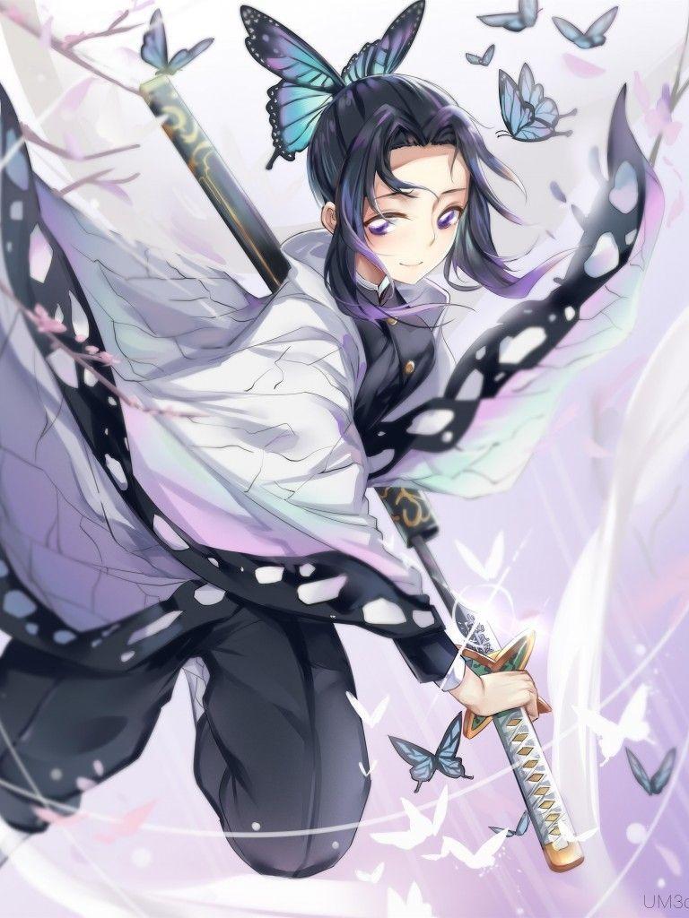 768x1024 Download 768x1024 Demon Slayer, Kochou .