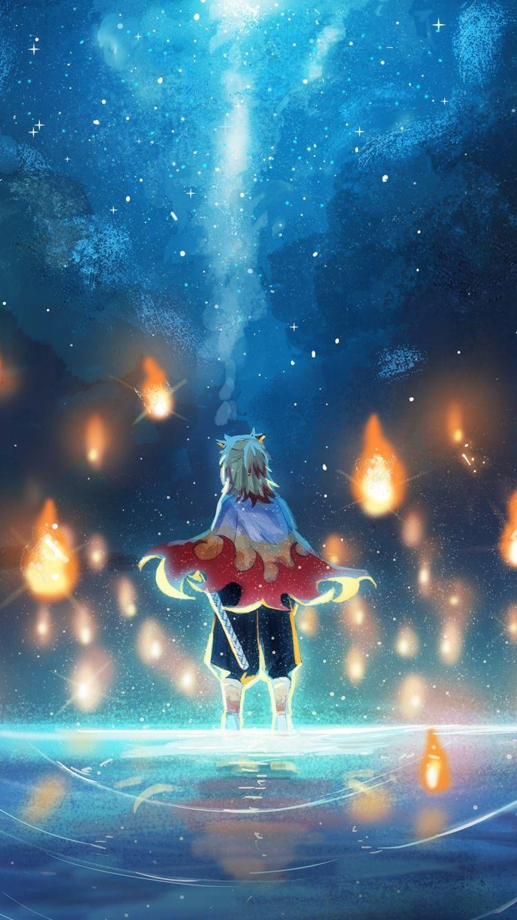 750x1334 Demon Slayer Rengoku Wallpaper HD .animenimania.