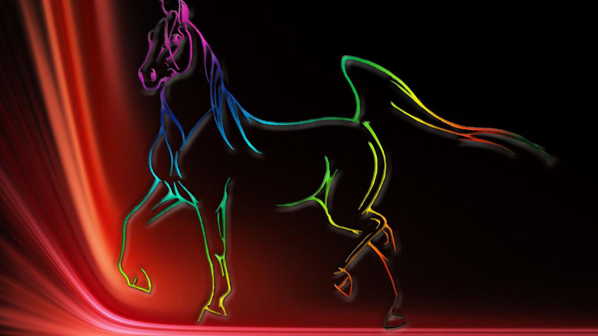 Neon Horses Wallpapers Top Free Neon Horses Backgrounds WallpaperAccess