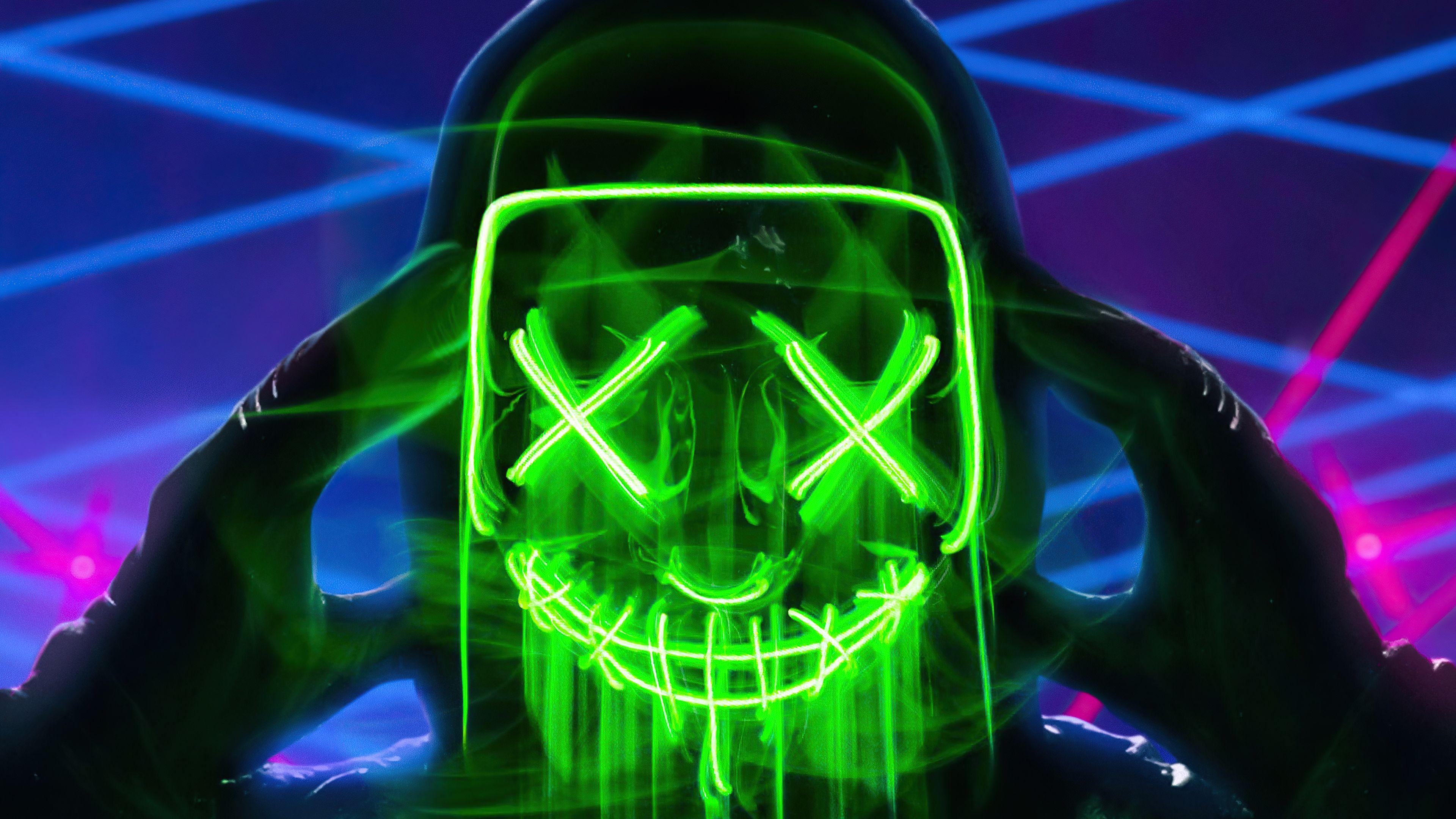 3840x2160 Neon green HD Wallpaper & Background
