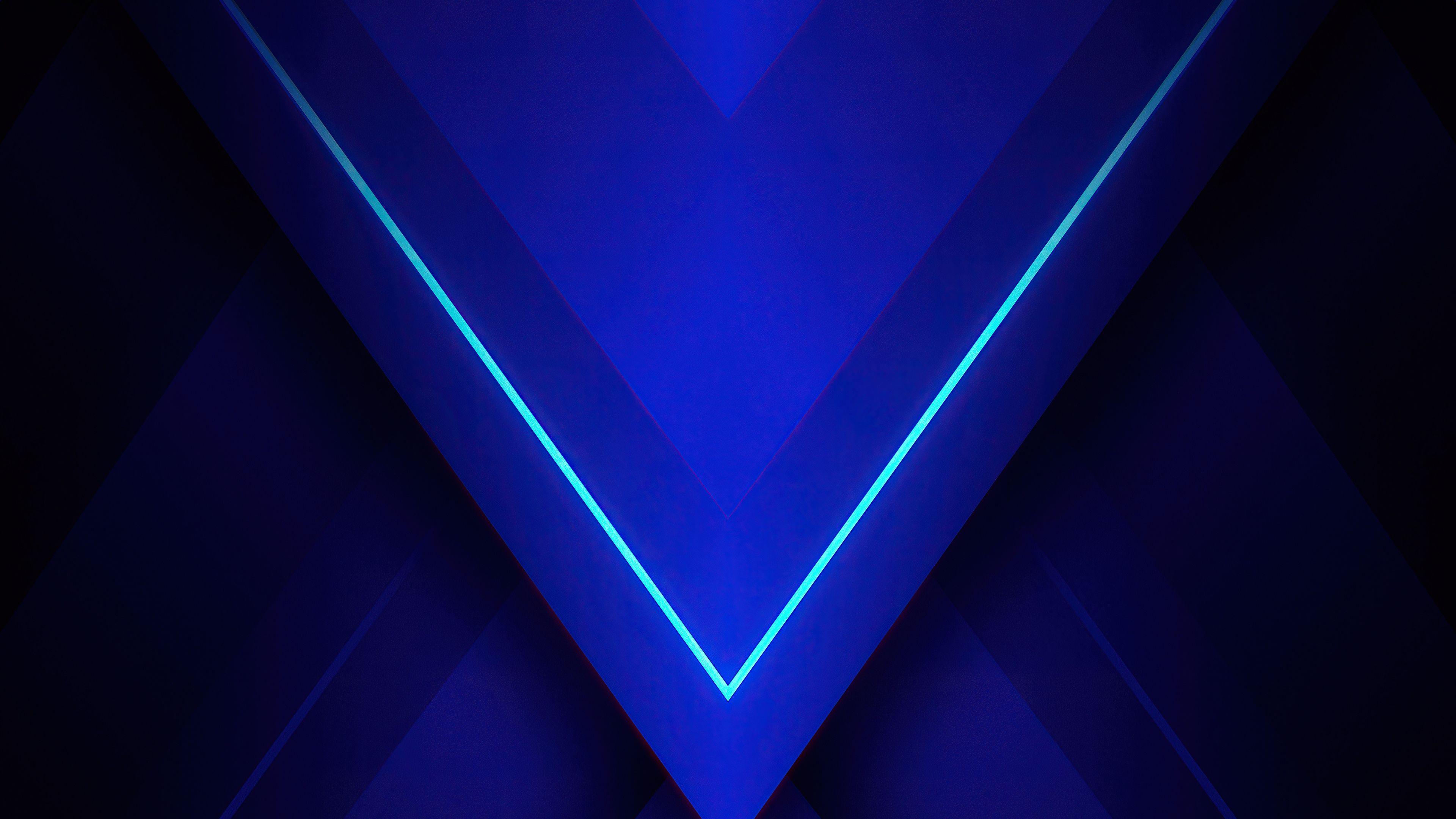 3840x2160 Blue triangle HD Wallpaper & Backgrounduhdwallpaper.xyz