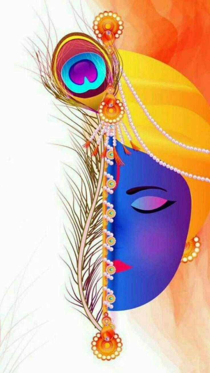 736x1308 Krishna Art Wallpaper