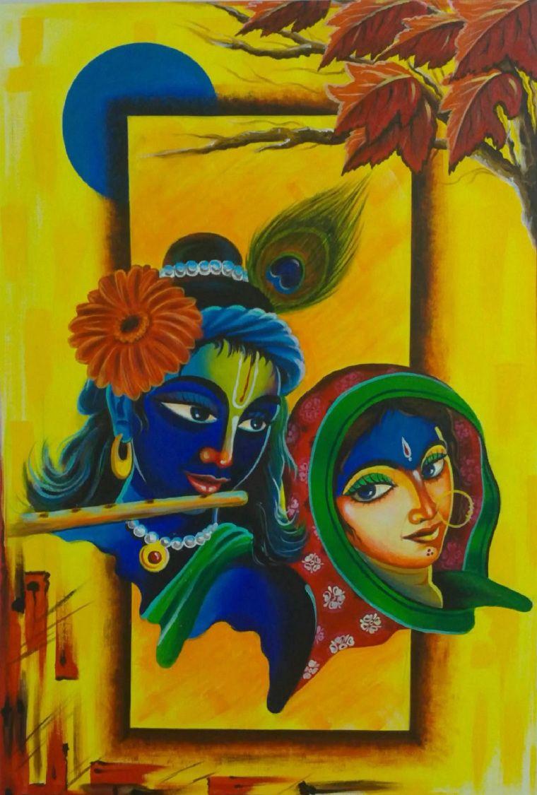 Radha Krishna Painting Wallpapers - Top Free Radha Krishna Painting ...