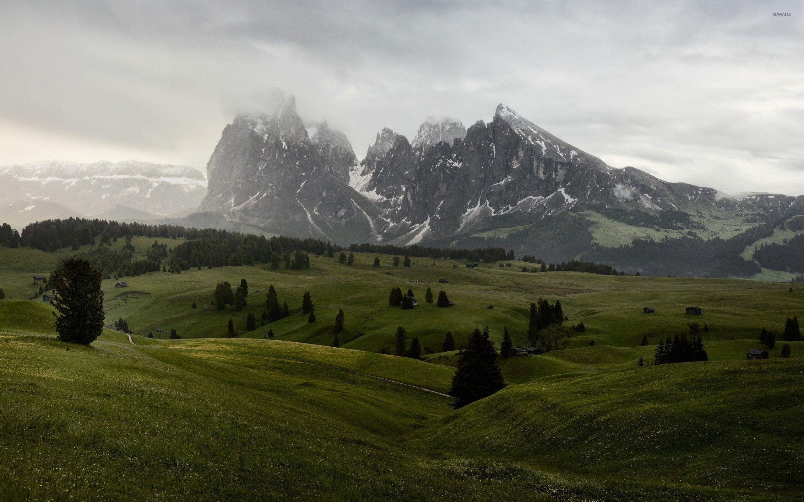 2560x1600 Foggy Mountain Wallpaper