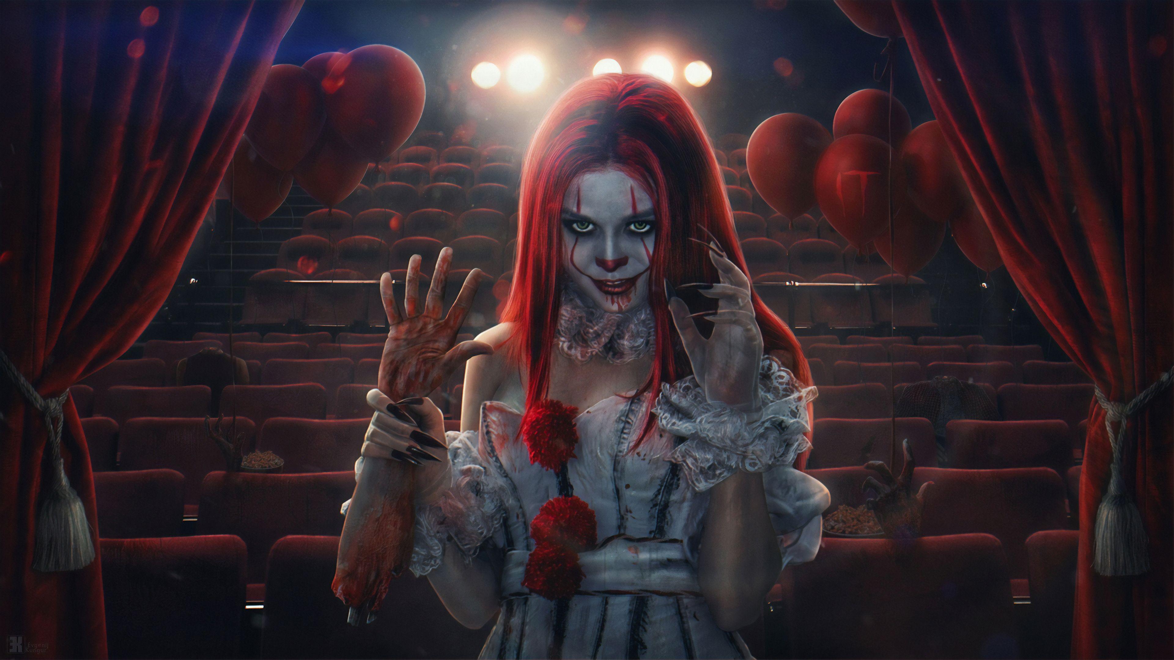 3840x2160 Pennywise Clone Girl, HD Movies, 4k .