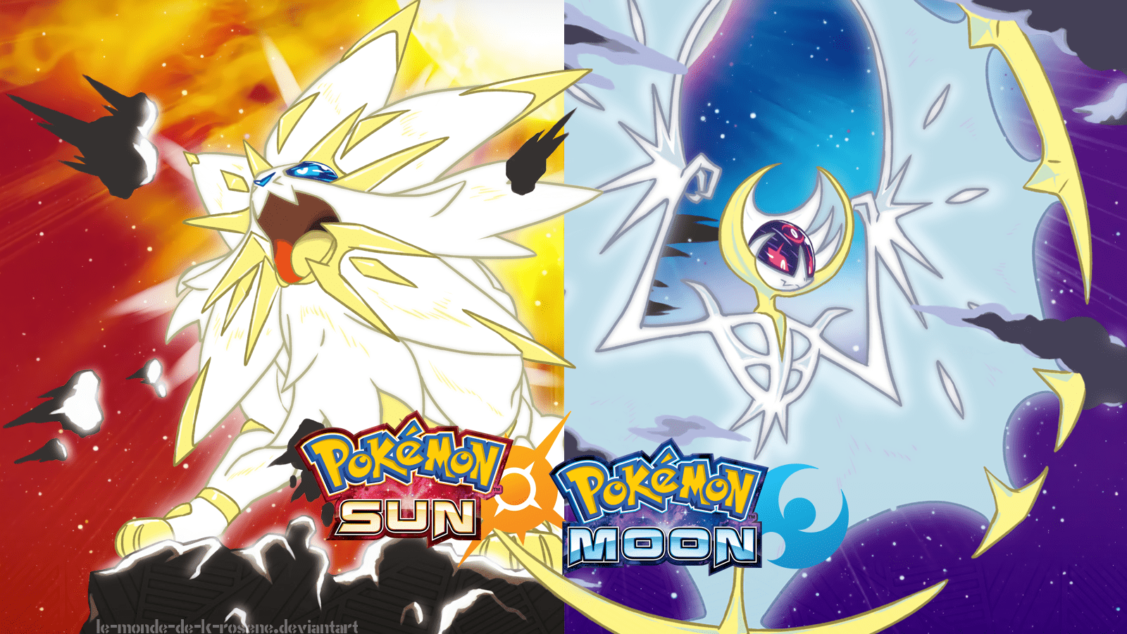 1600x900 Lunala Pokemon Pokemon Pokemon Moon Pokemon Sun Pokemon Sun And Moon Solgaleo Pokemon Wallpaper:1600x900