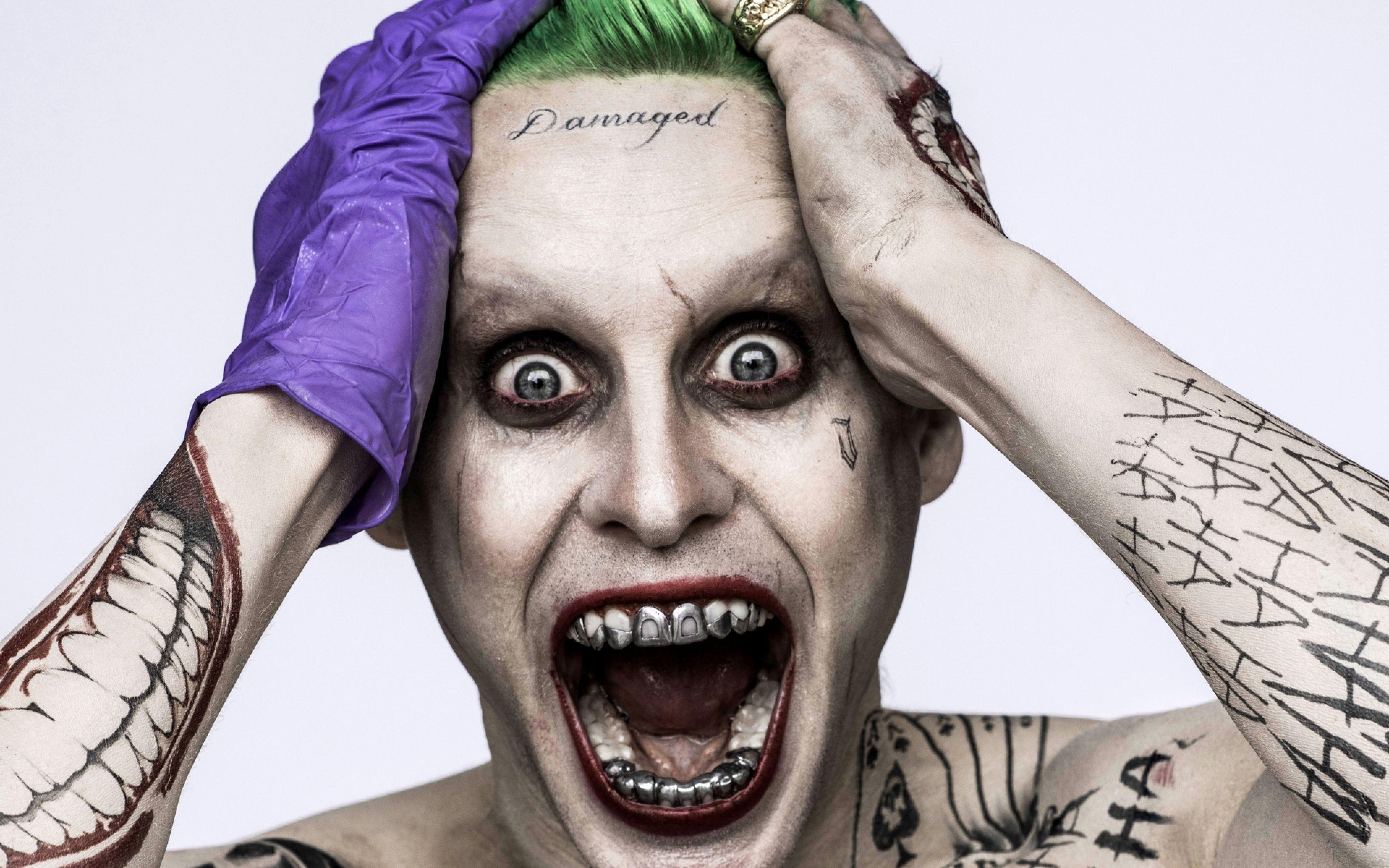 3840x2400 HD Background Suicide Squad Jared Leto Joker DC Comics Wallpaper