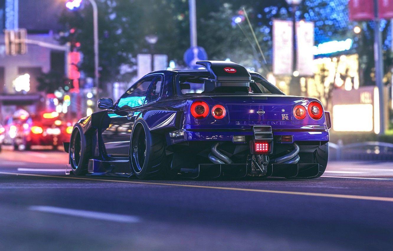 1332x850 Paul Walker Skyline R34 Wallpaper .