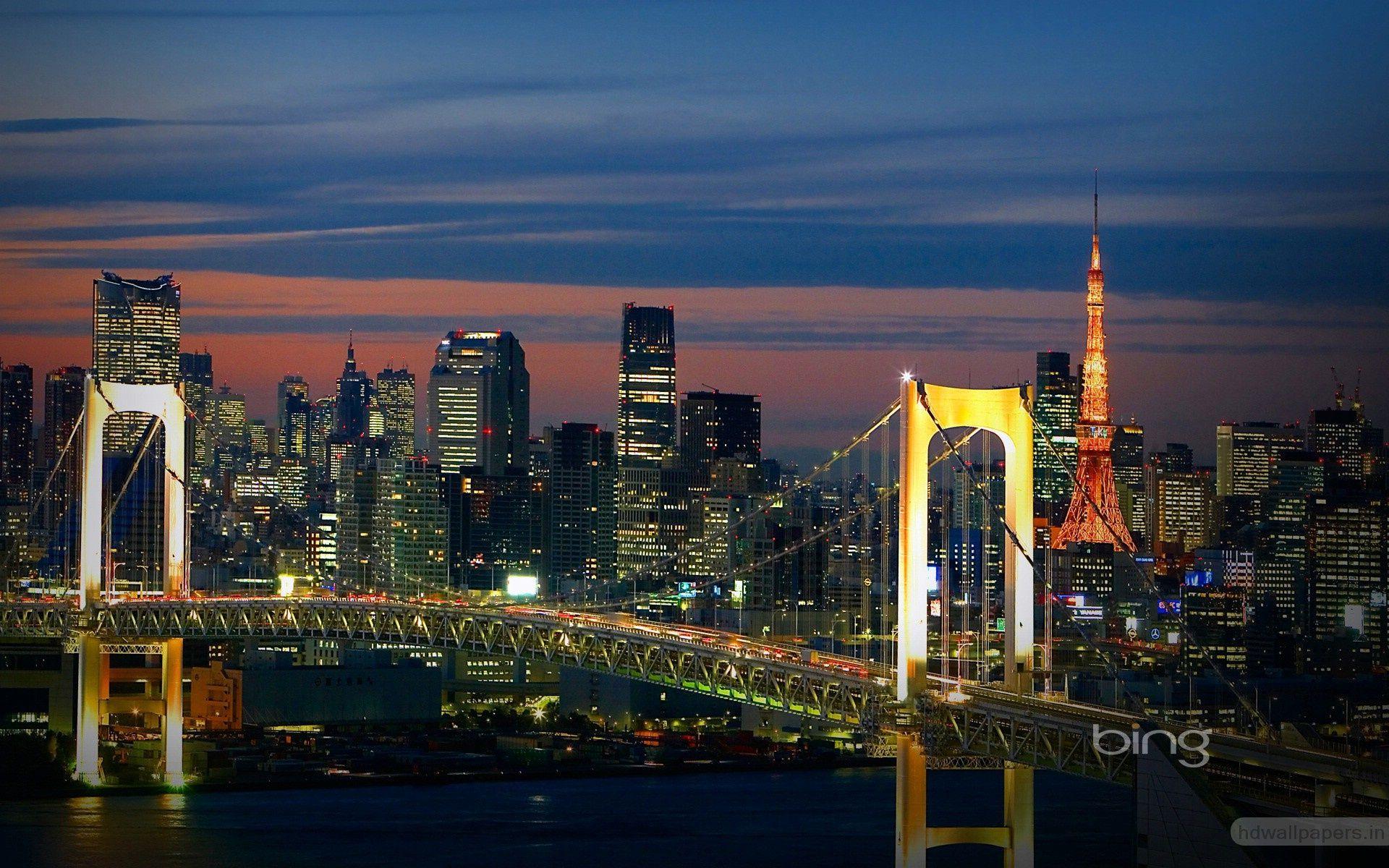 1920x1200 Tokyo Bridge Japan Hình nền ở định dạng jpg để tải xuống miễn phí