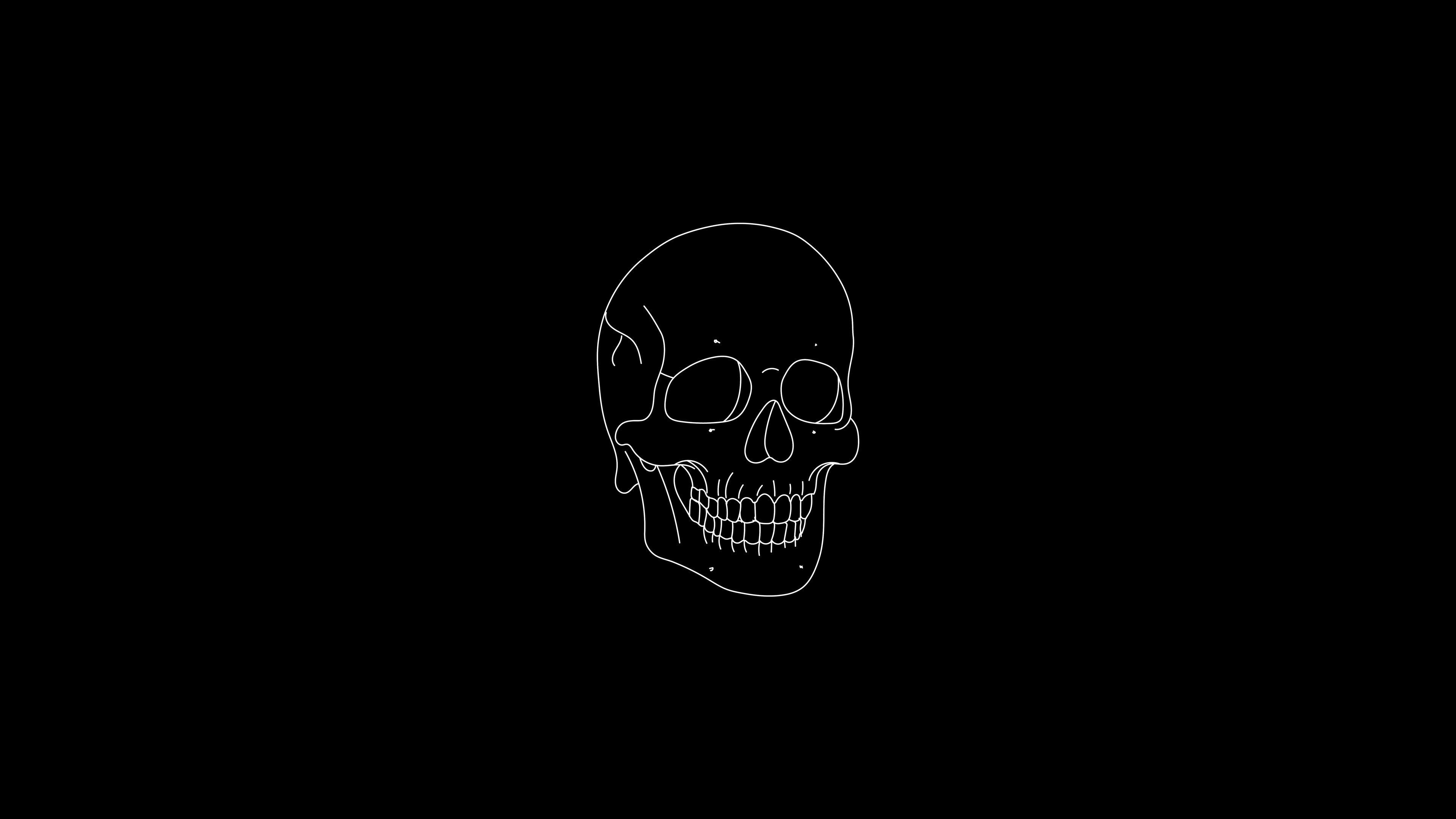 3840x2160 Skull Light Minimal 4k .
