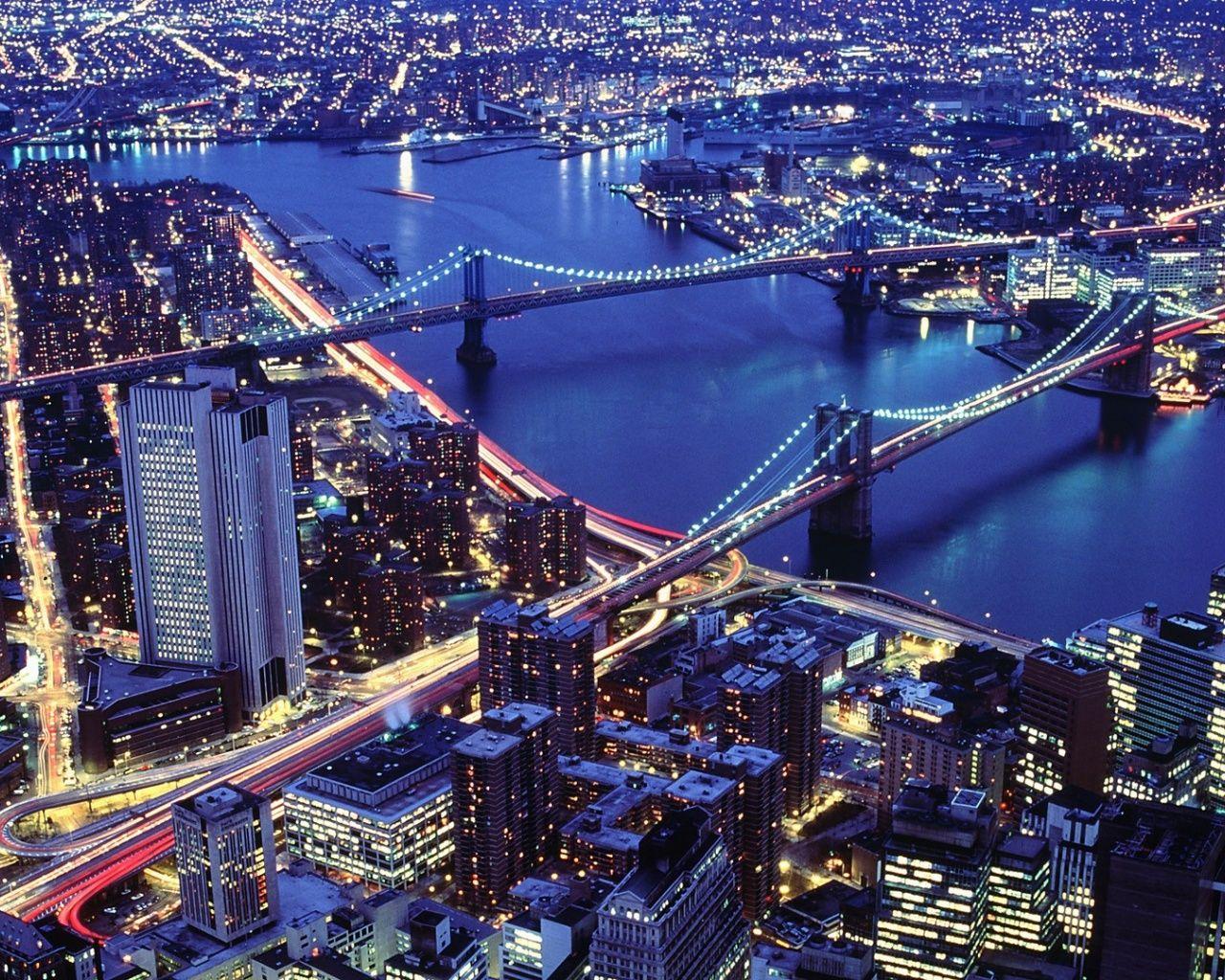 1280x1024 Amazing night city scape .