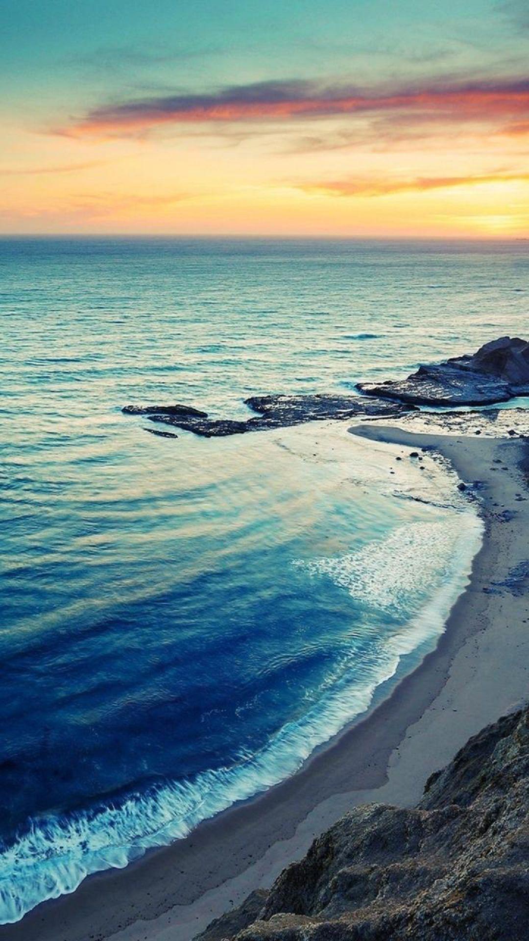 1080x1920 Sunrise Beach Seaside Coast iPhone 6 .