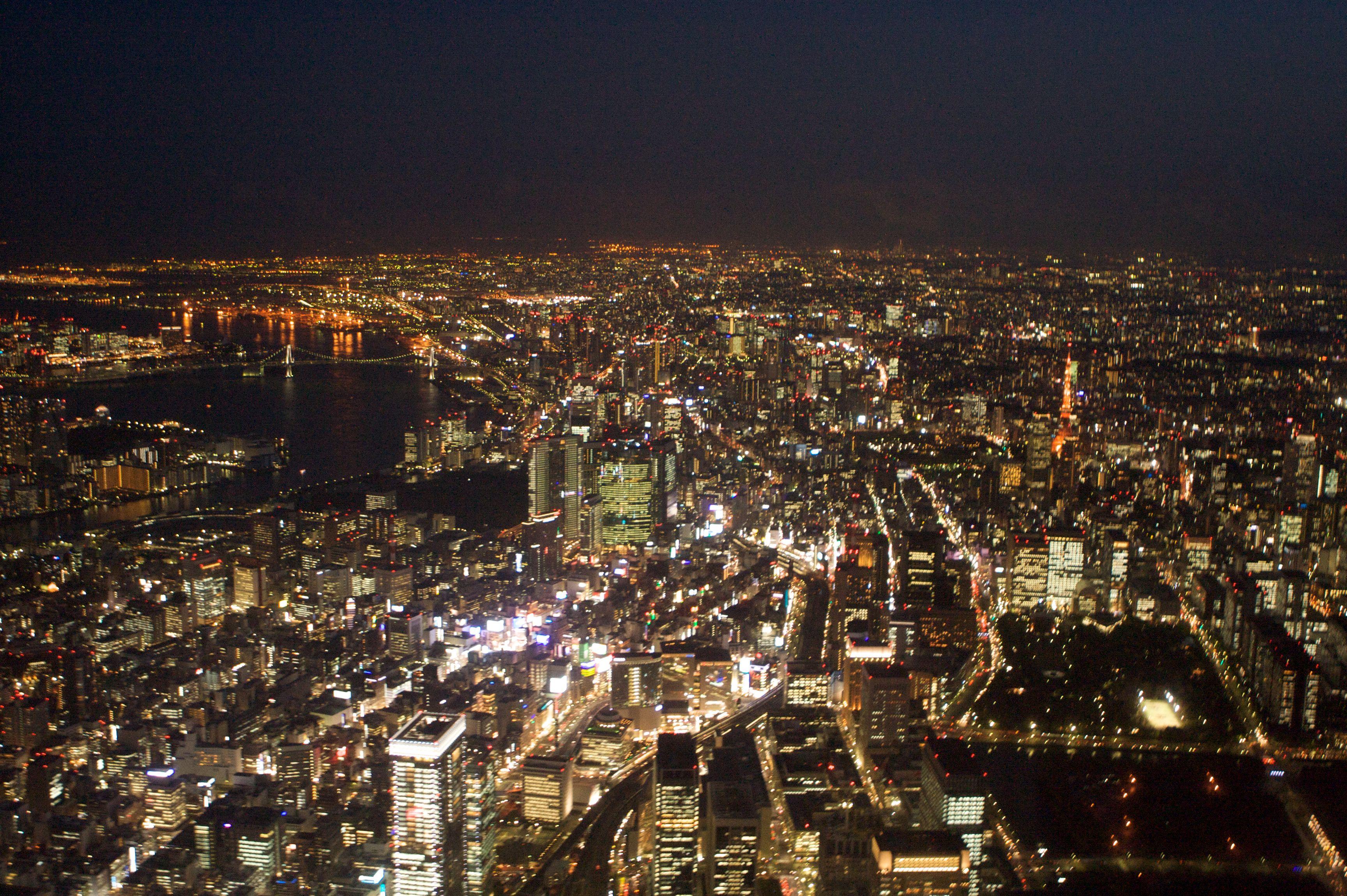 Hình nền và hình ảnh 3456x2298 Nhật Bản: Hình nền đêm Tokyo