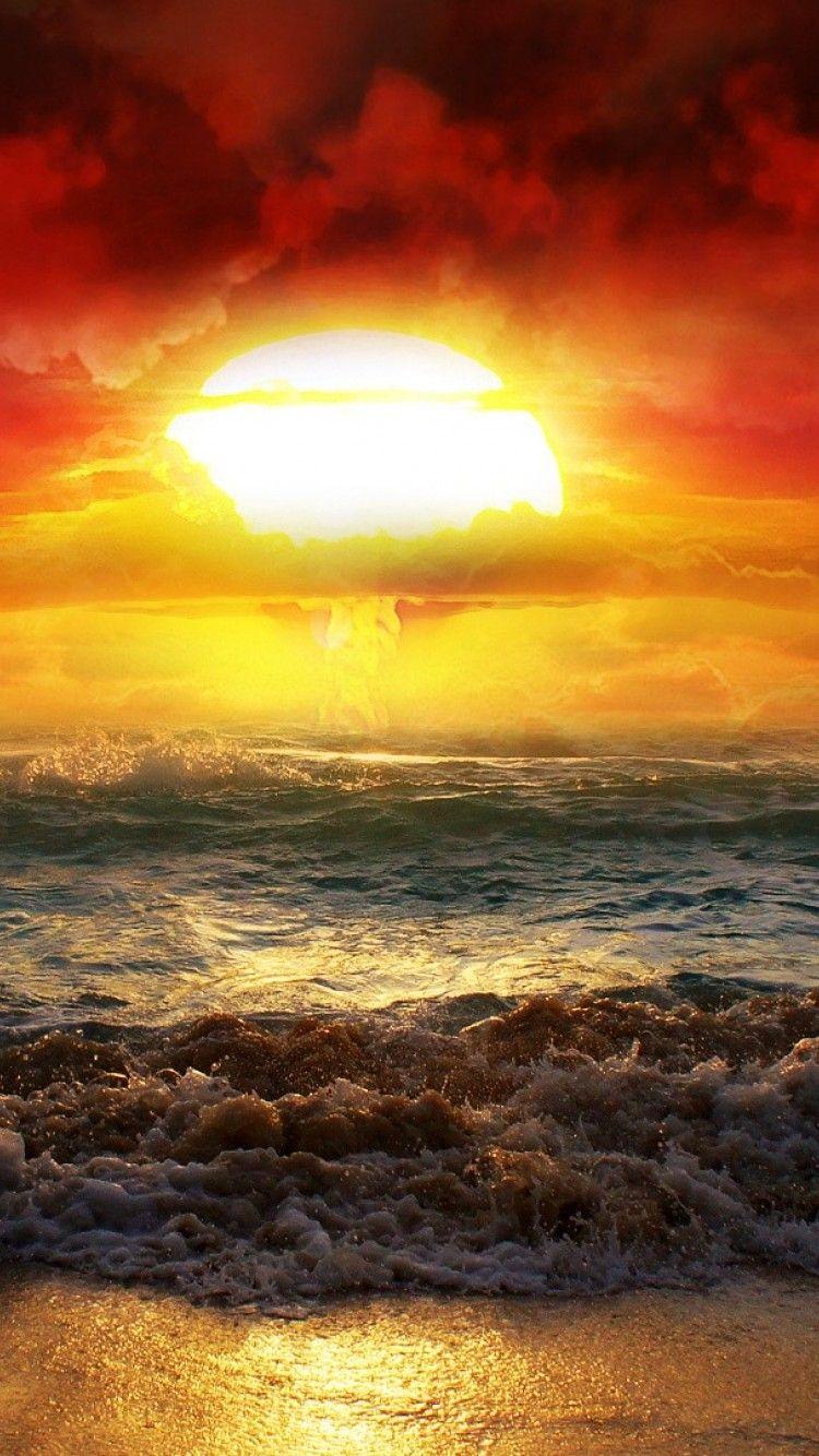 750x1334 Beautiful Sunrise Beach HD Wallpaper .