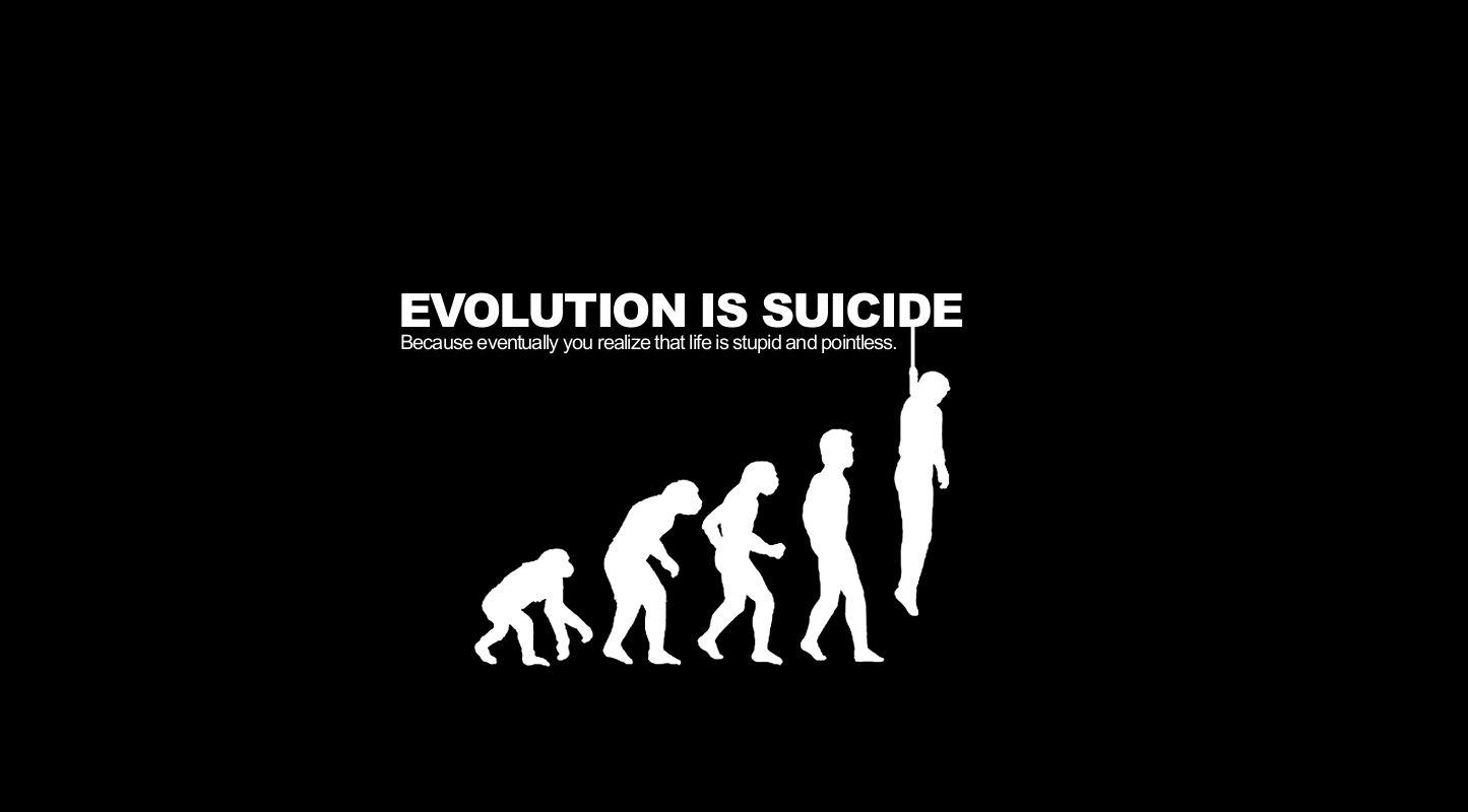 1445x800 Evolution is Suicide Wallpaper and Background Imagex800