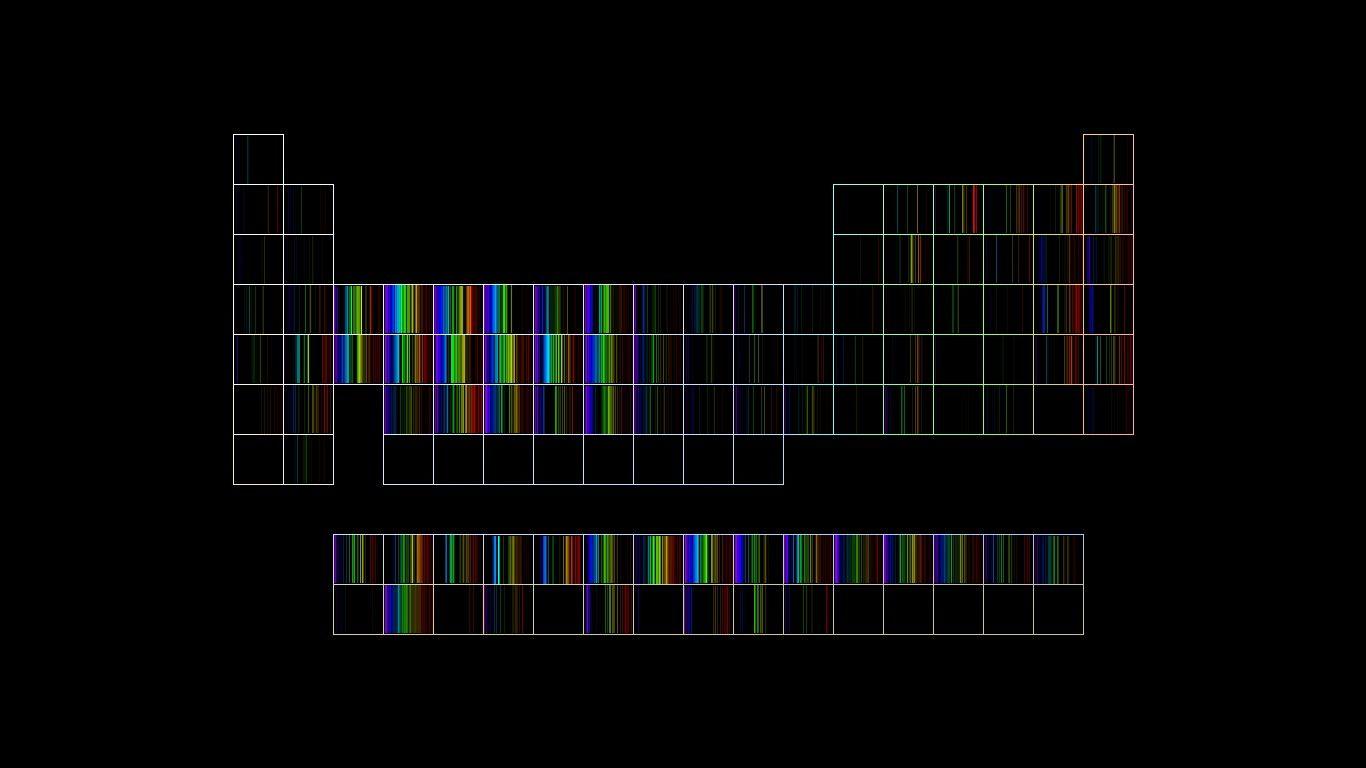 1366x768 #periodic table, #minimalism .
