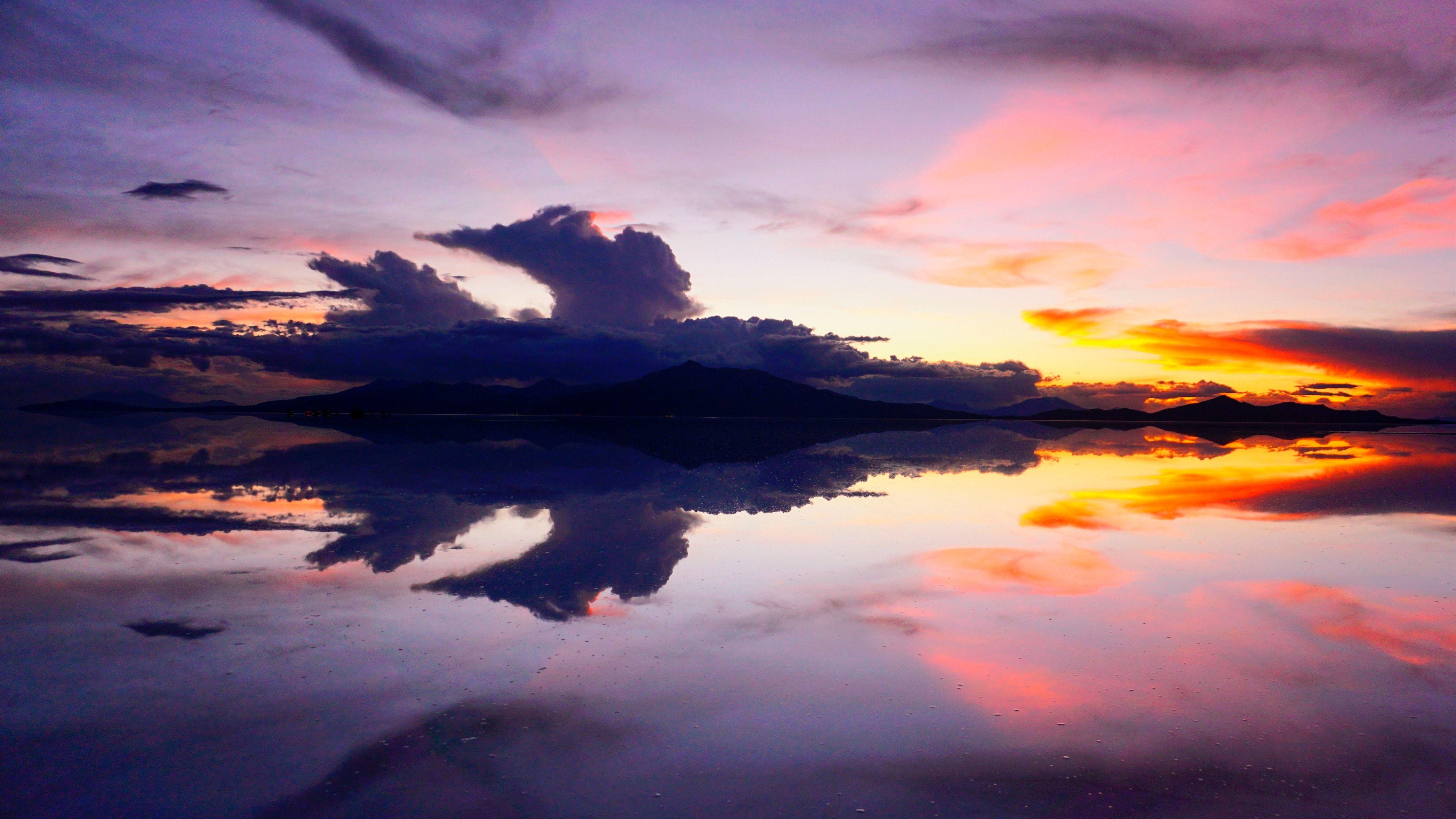 5120x2880 Wallpaper Lake, Mountains, Sunset, Calm .best