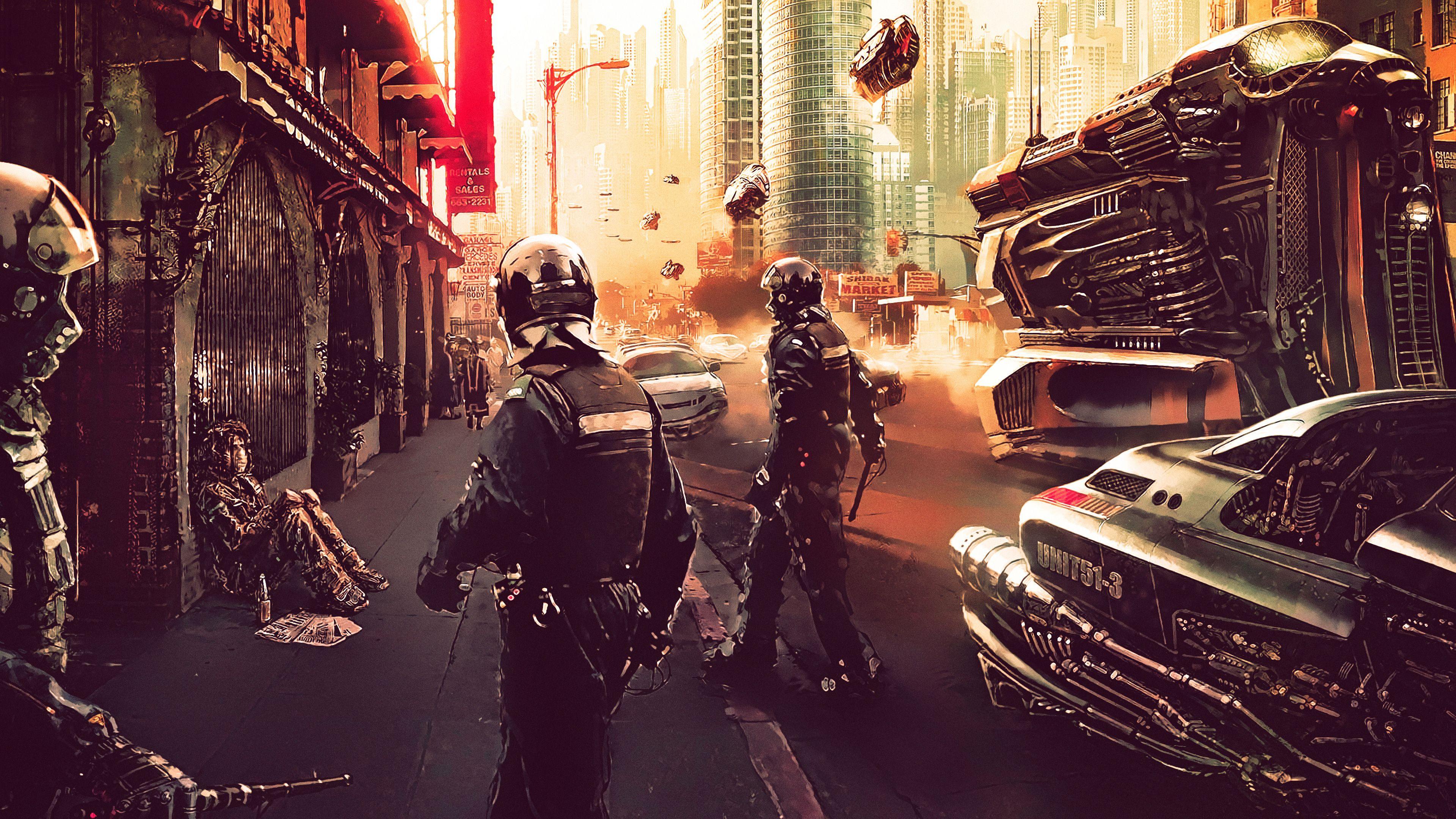3840x2160 Wallpaper 4k Cyberpunk Police 4k 4k .